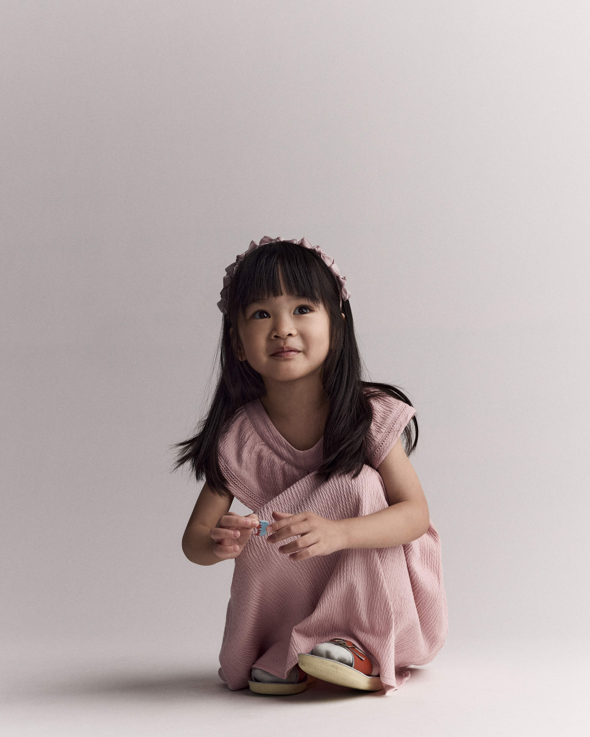 Toddler Girl Bow Headband - Mauve