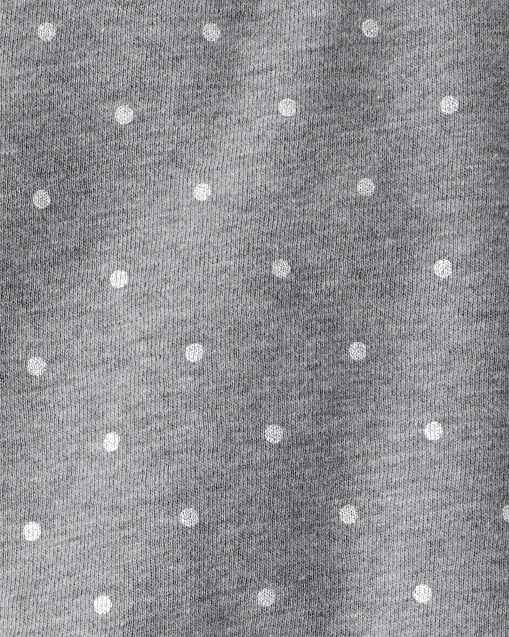 Baby Girl Polka Dot Fleece Sweatshirt - Grey