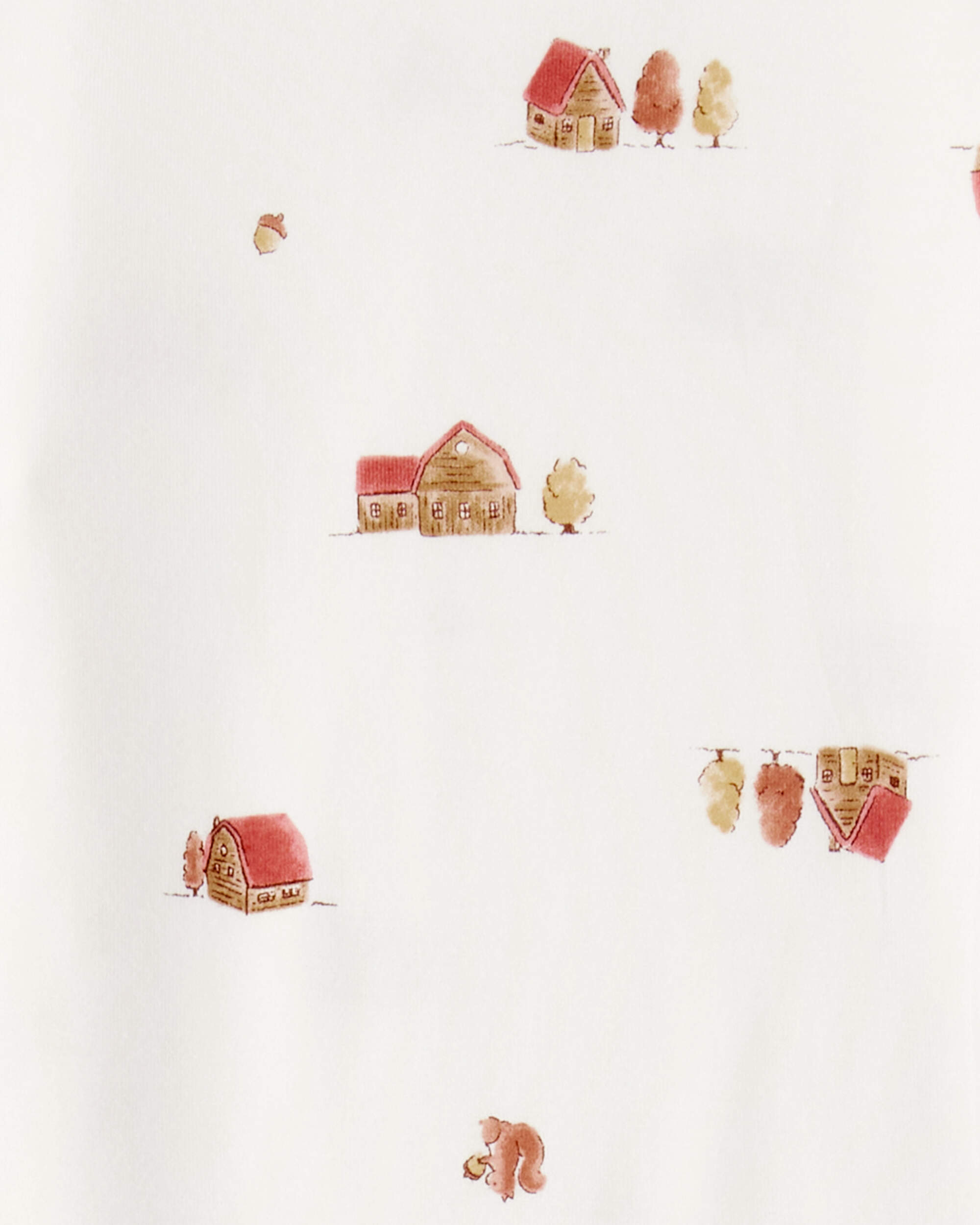 Kid Barn Print PurelySoft Long-Sleeve 2-Piece pyjamas - Ivory