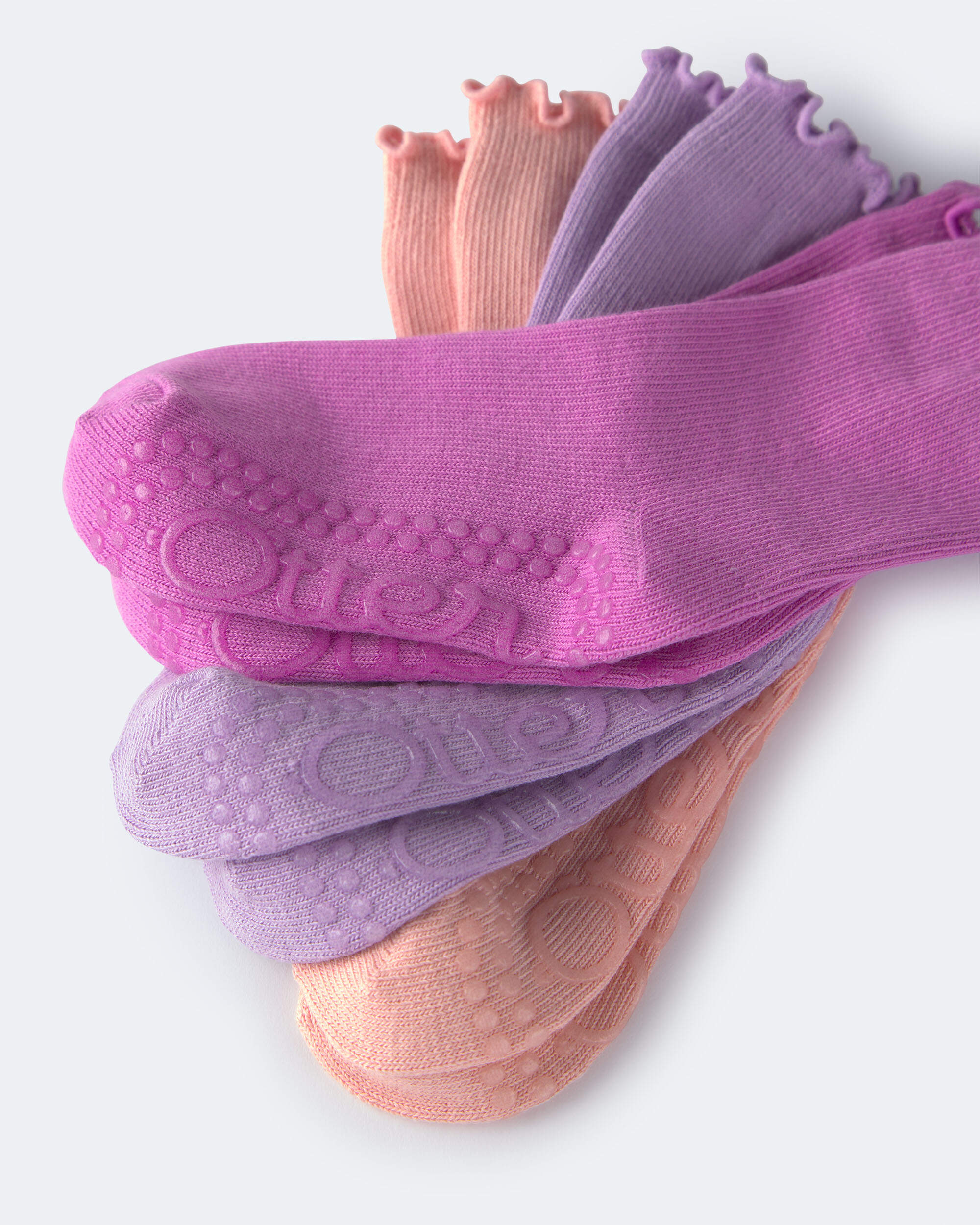 Toddler Girl 3-Pack Crew Socks - Purple/Pink