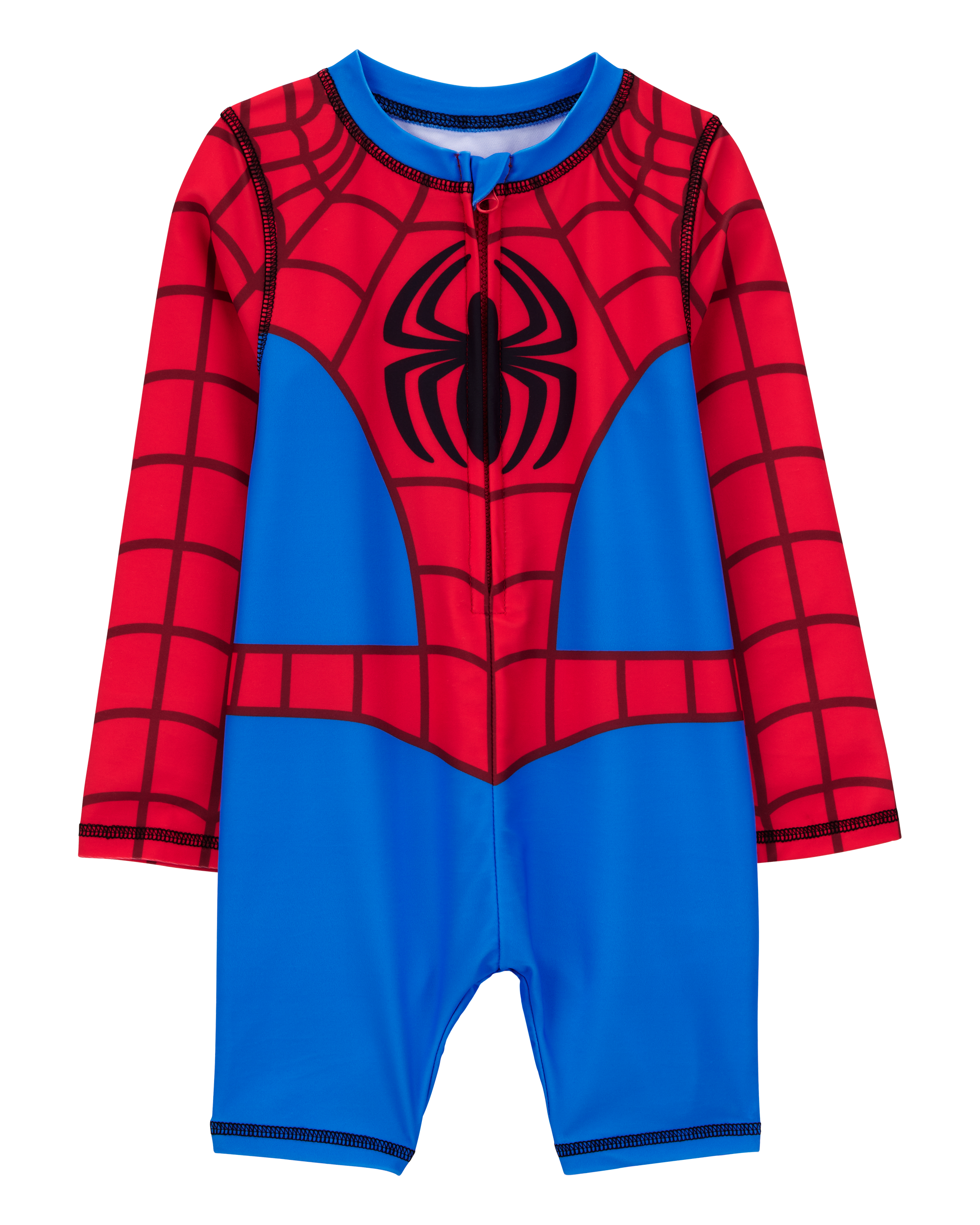 Toddler Marvel™ Spider-Man 1-Piece Rashguard Swimsuit - Blue/Red