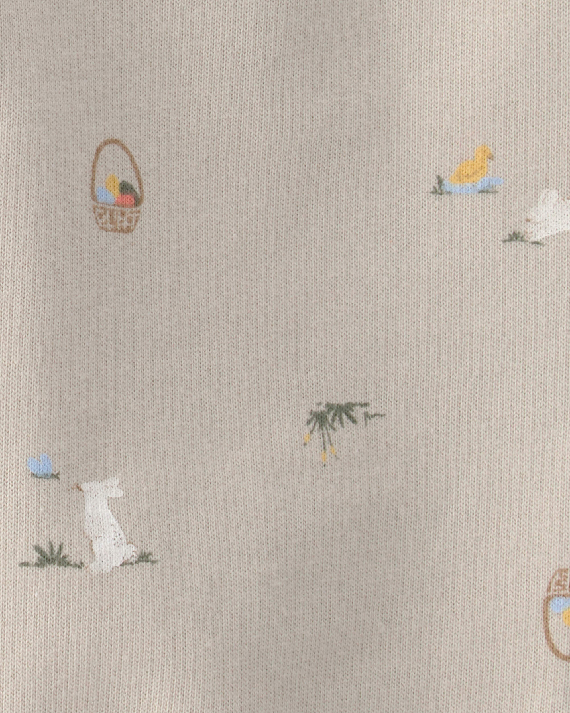 Baby 2-Piece Easter Bunny French Terry Tee & Pant Set - Cream