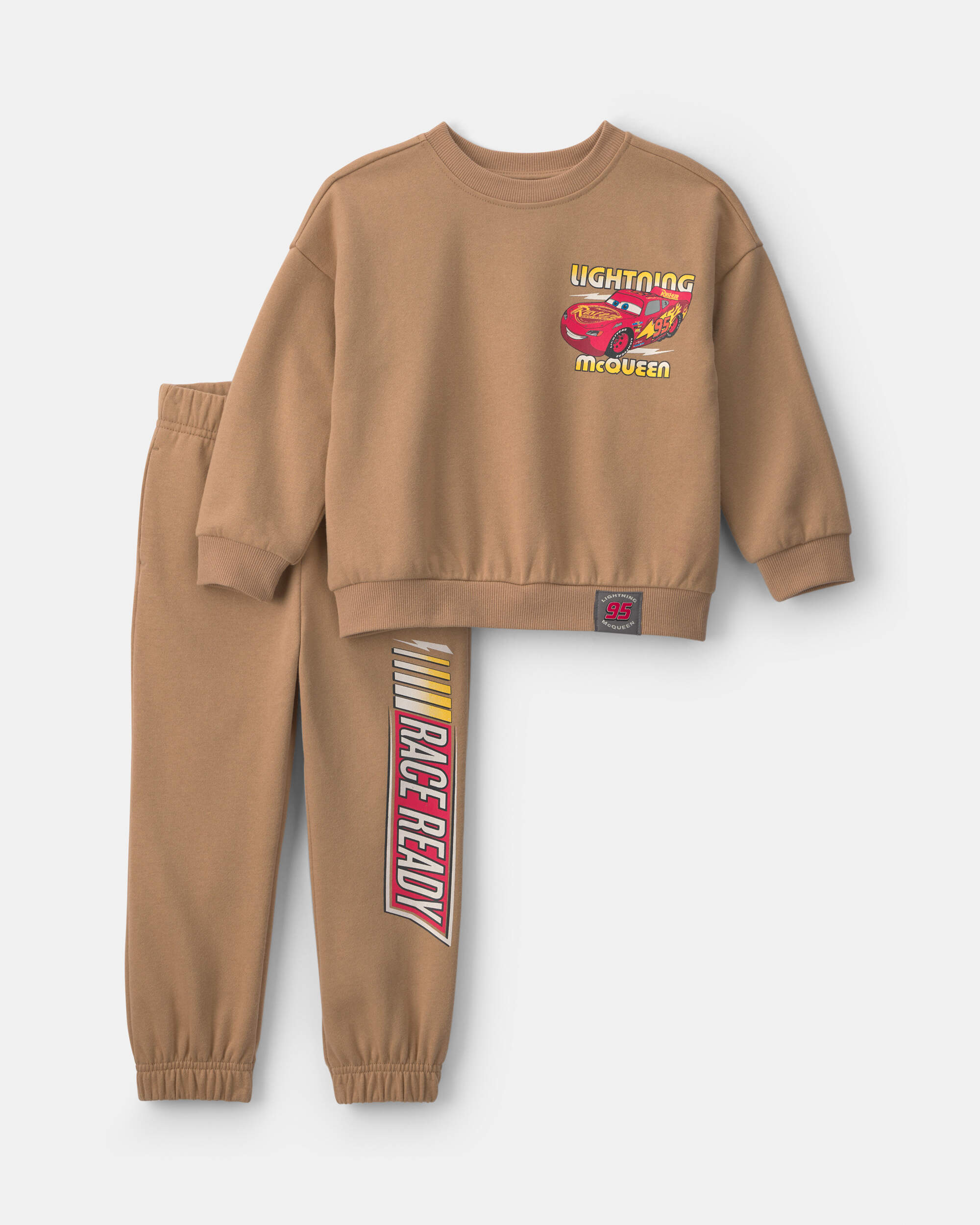 Toddler Boy 2-Piece Lightning McQueen Long-Sleeve Top & Pant Set - Brown