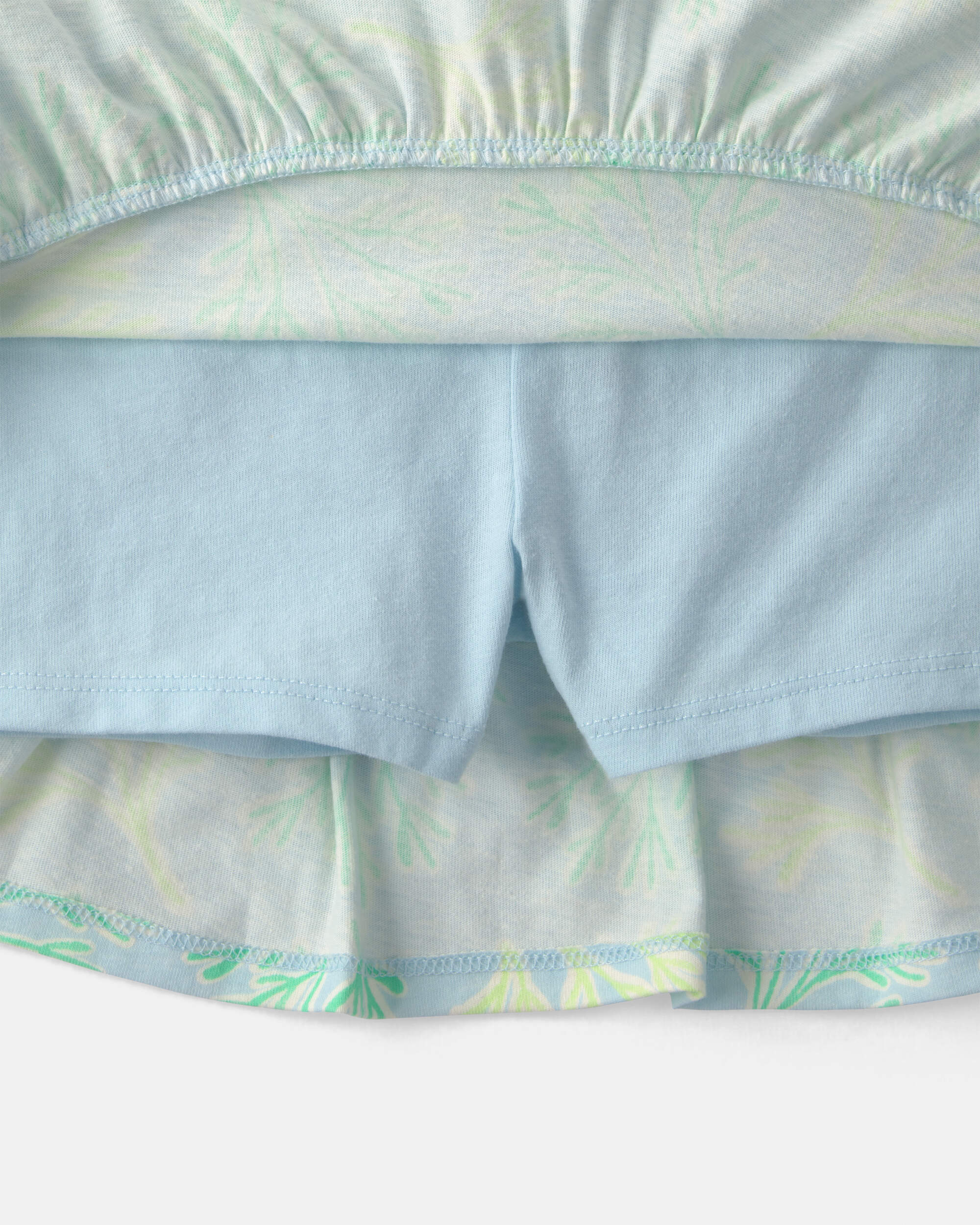 Toddler Girl 2-Piece Tank Top & Tropical Floral Skirt Set - Blue