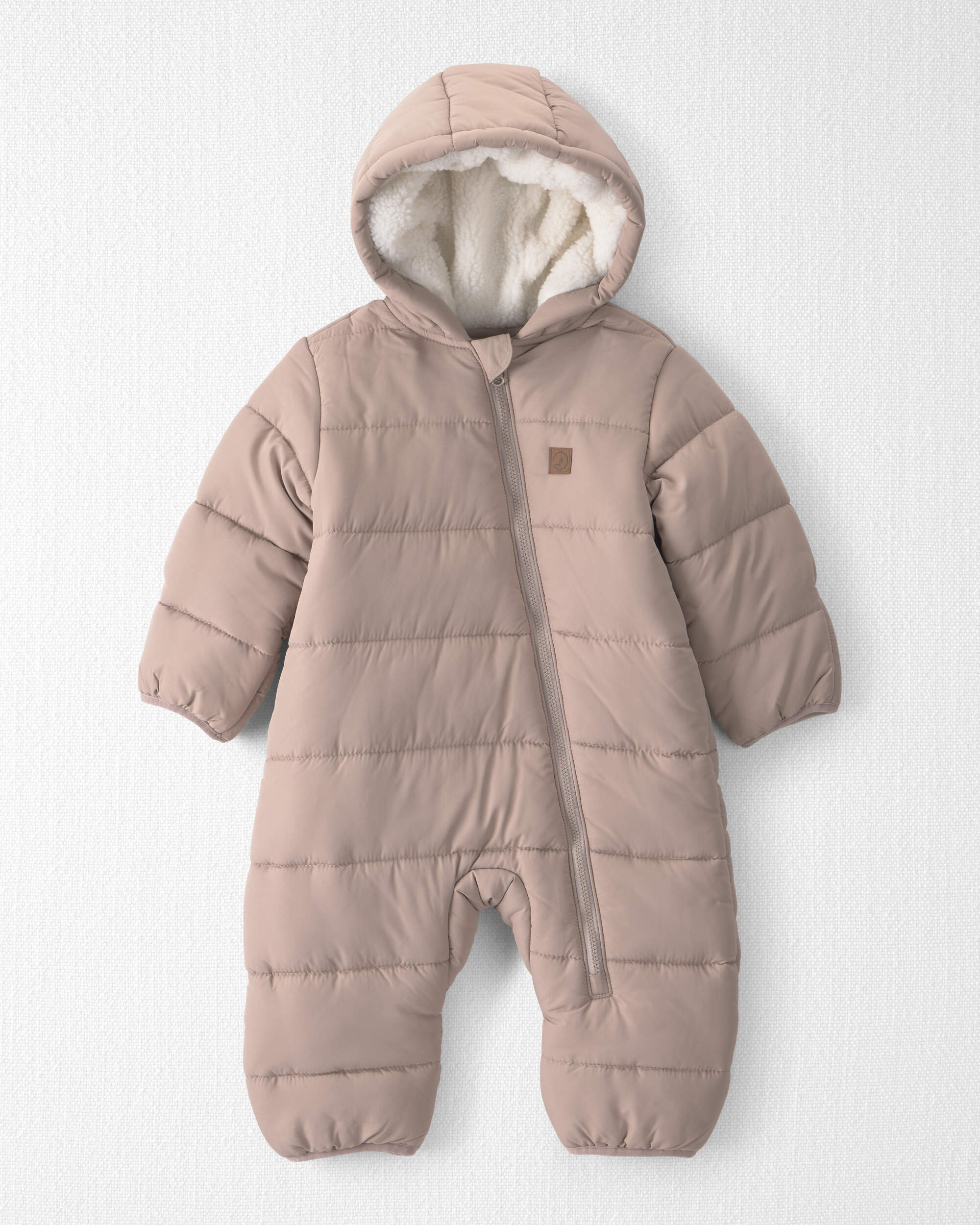 Baby 1-Piece Teddy Fleece Snowsuit Made with Recycled Materials