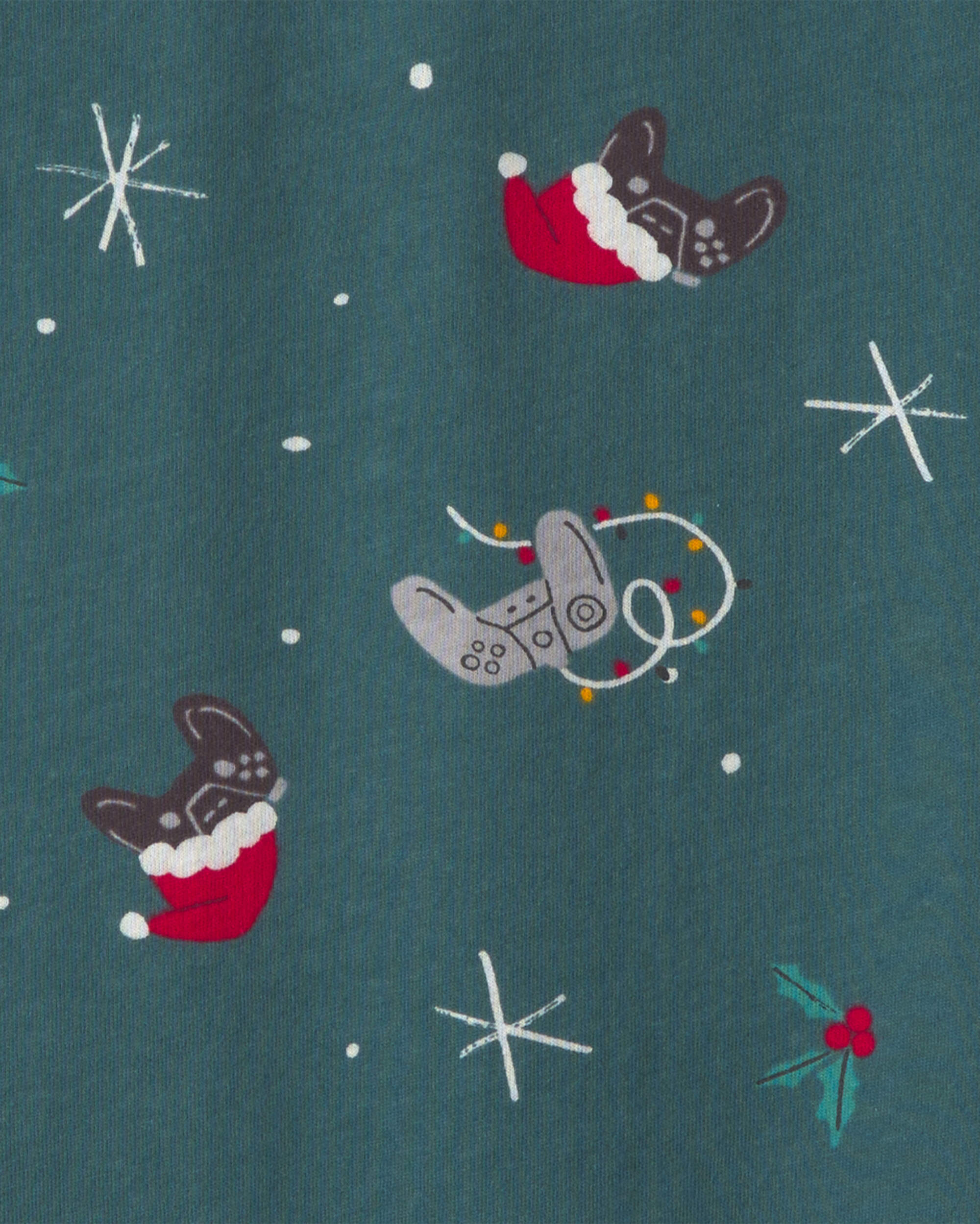 Boys Christmas Gaming Long-Sleeve Tee - Green