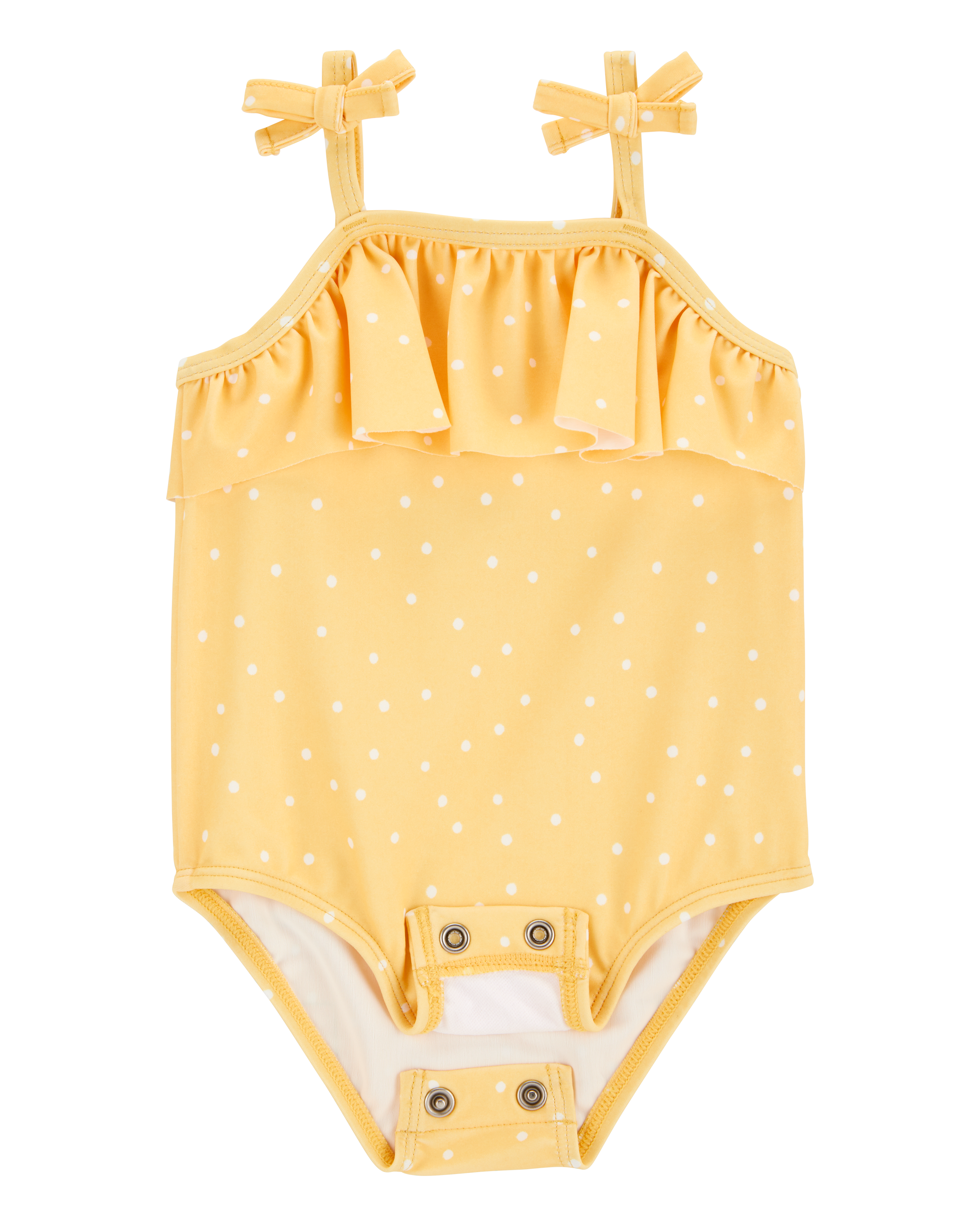 Baby Girl 1-Piece Polka Dot Swimsuit - Yellow
