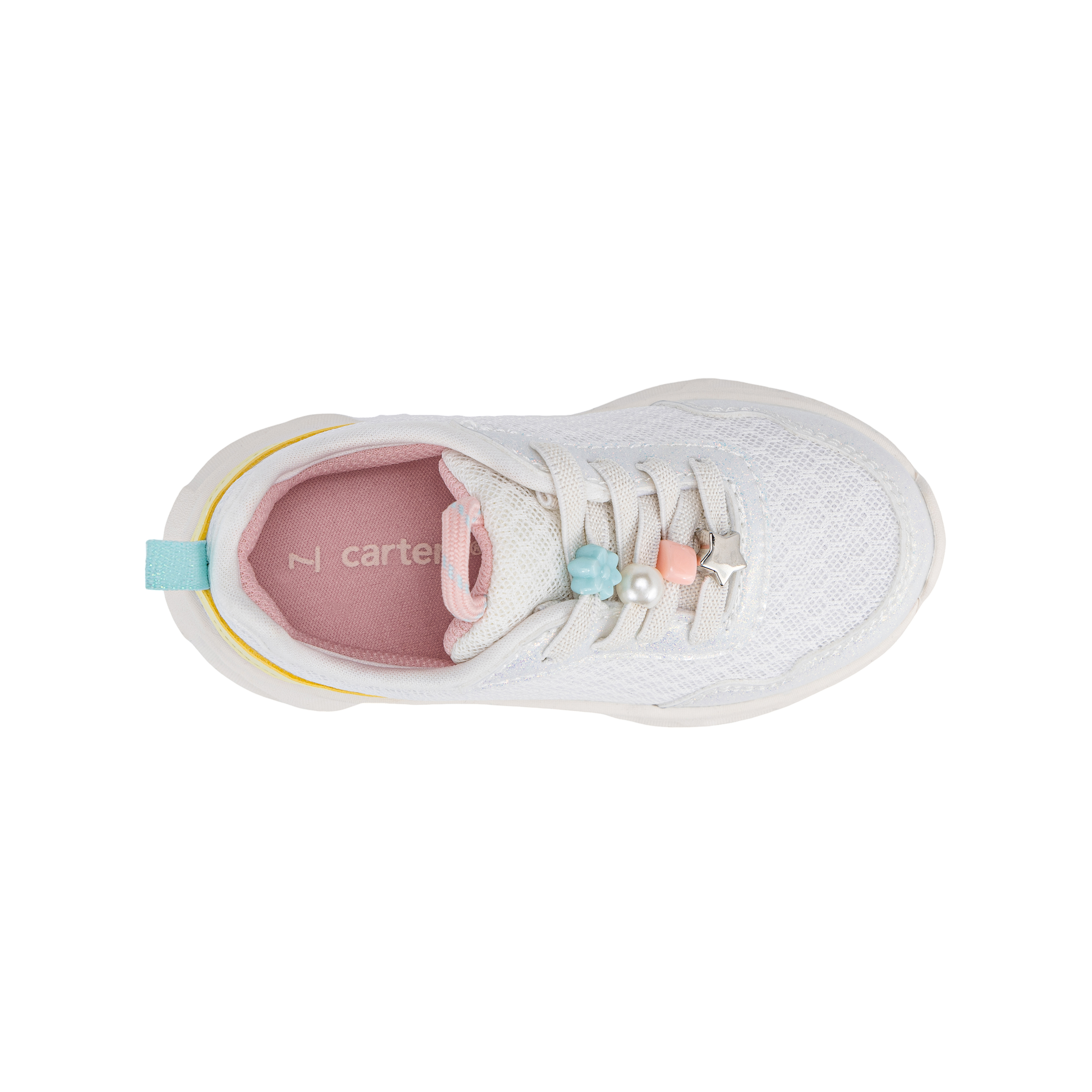 Toddler Girl Lace Charms Athletic Shoes - White