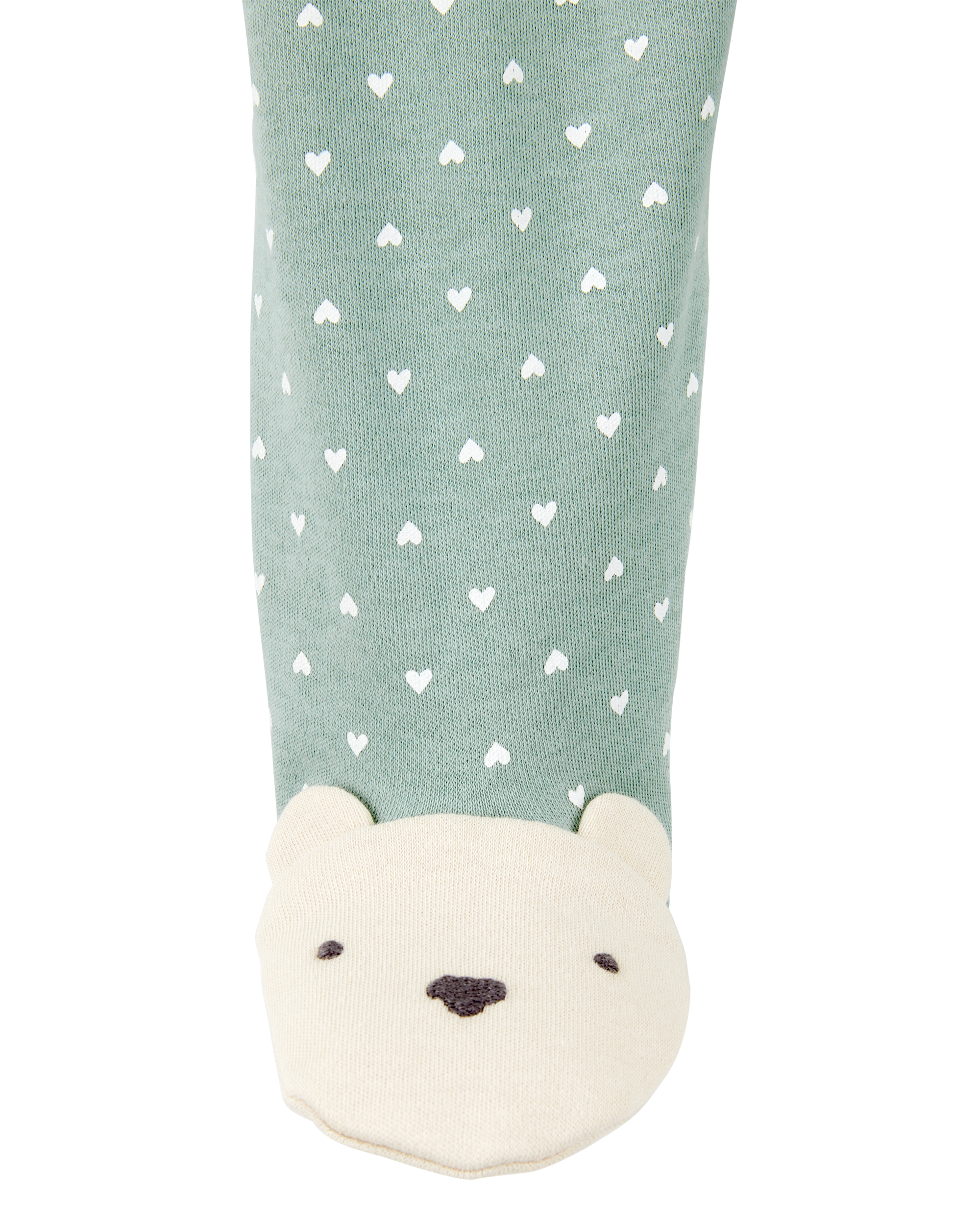 Baby Girl Polka Dot 2-Way Zip Cotton Sleeper pyjamas