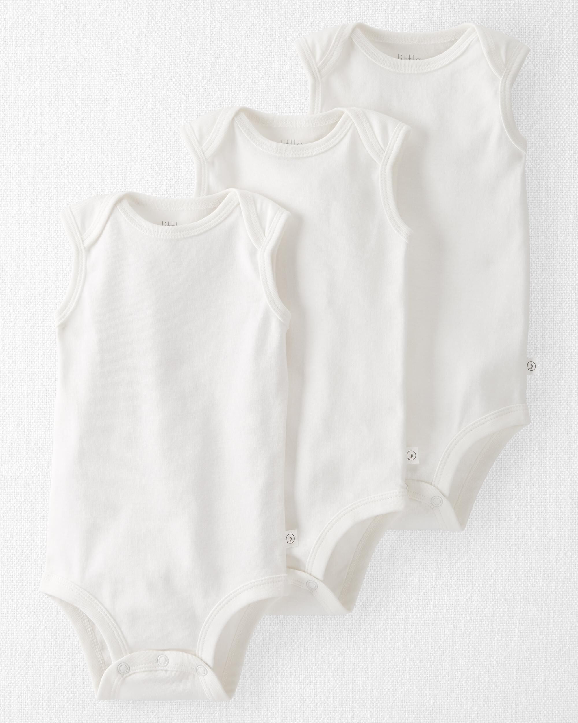 Baby 3-Pack Organic Cotton Rib Bodysuits