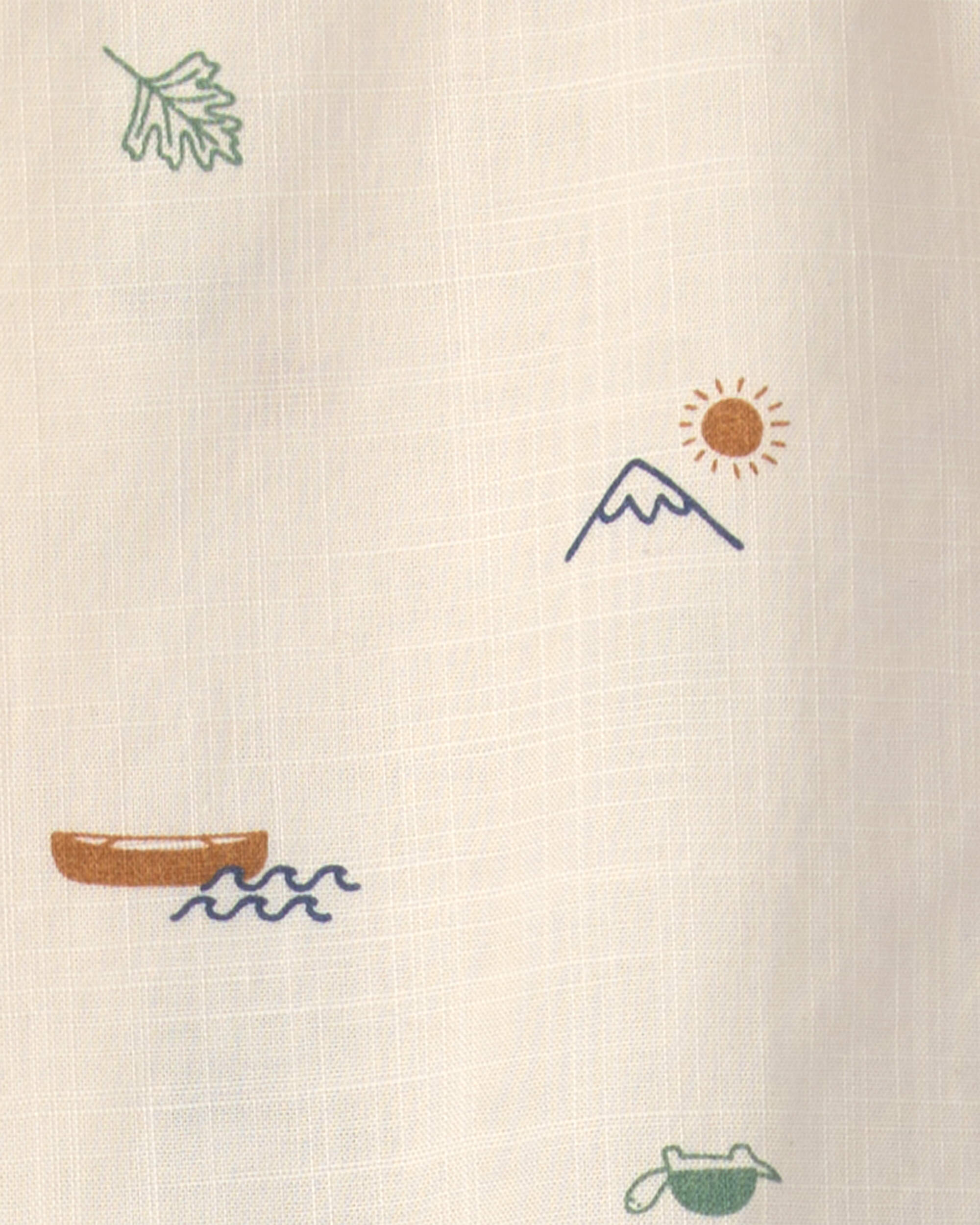 Baby Boy 2-Piece Chambray Short-Sleeve Top & Pant Set