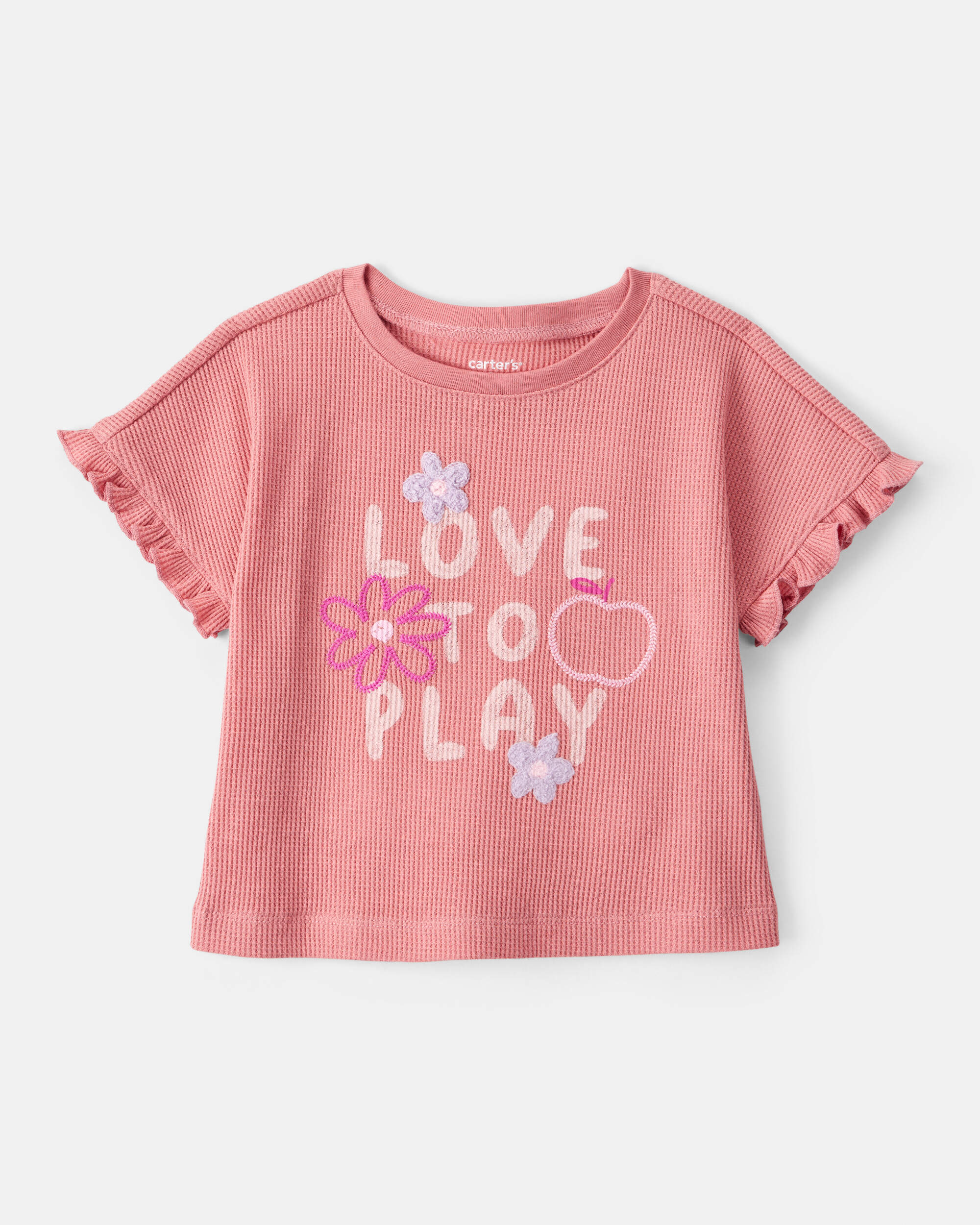 Baby Girl Love To Play Short-Sleeve Graphic Tee - Pink