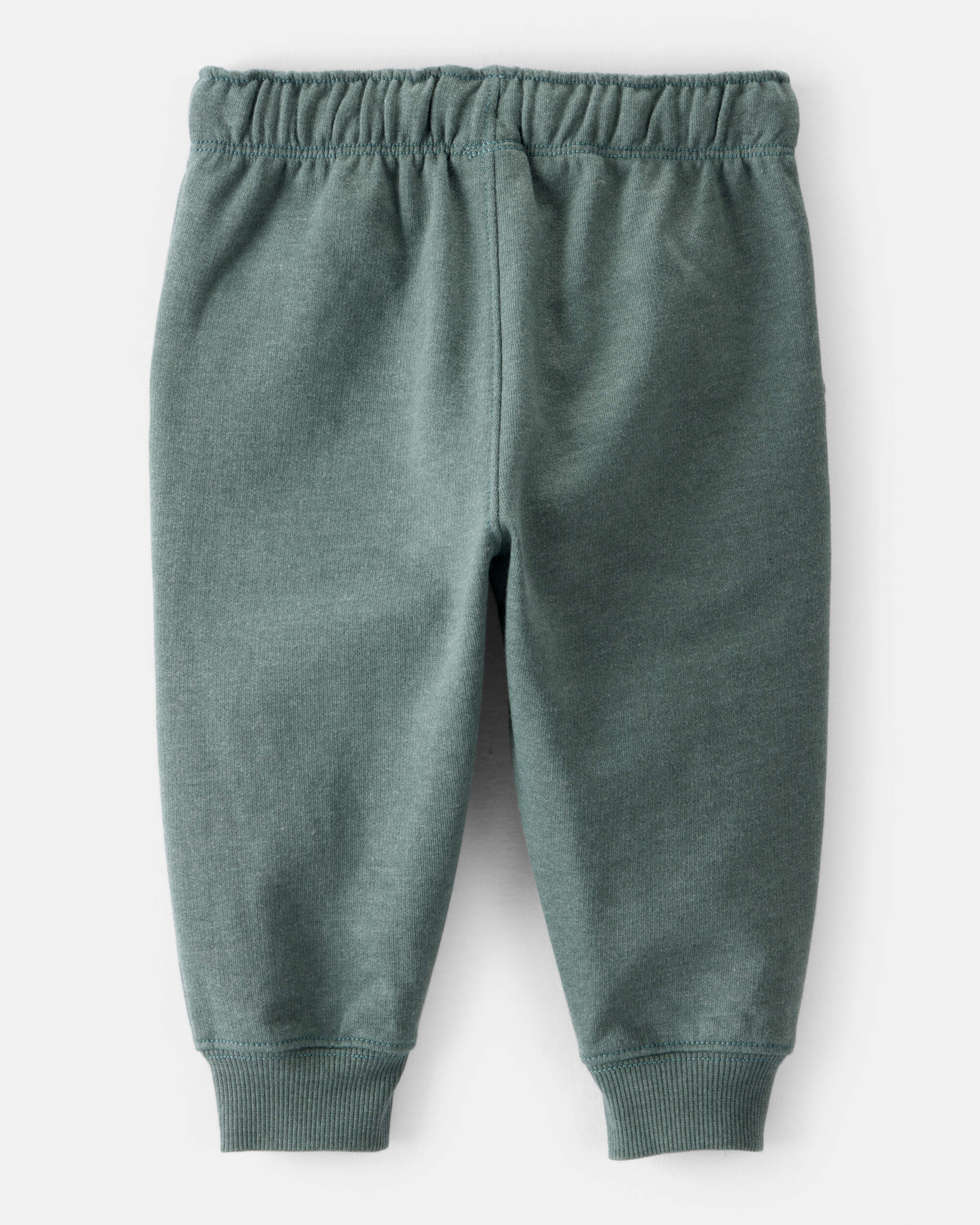 Baby Boy Solid Fleece Cotton Jogger - Green