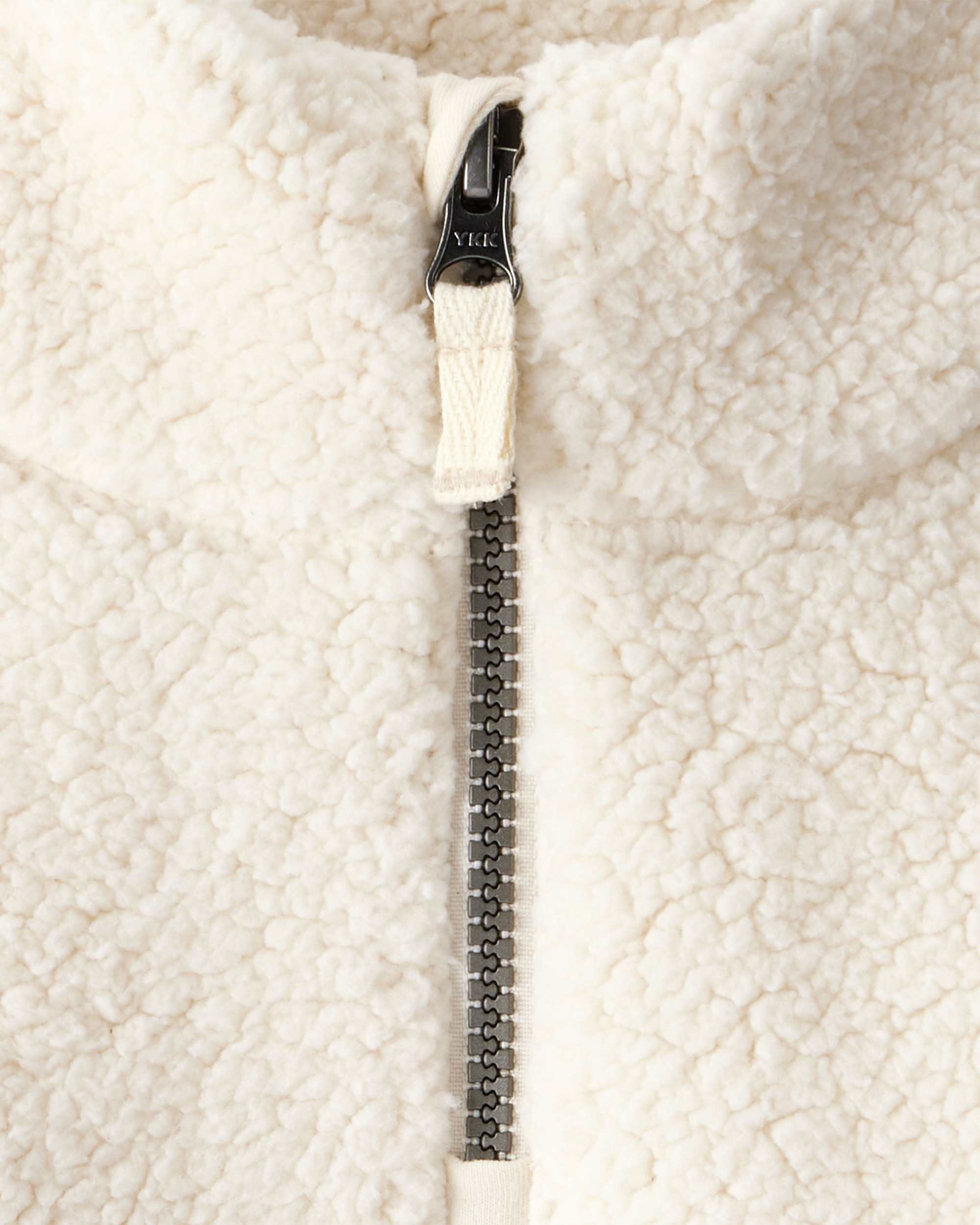 Baby Girl DayDream Fleece Quarter-Zip Pullover Sweatshirt - White