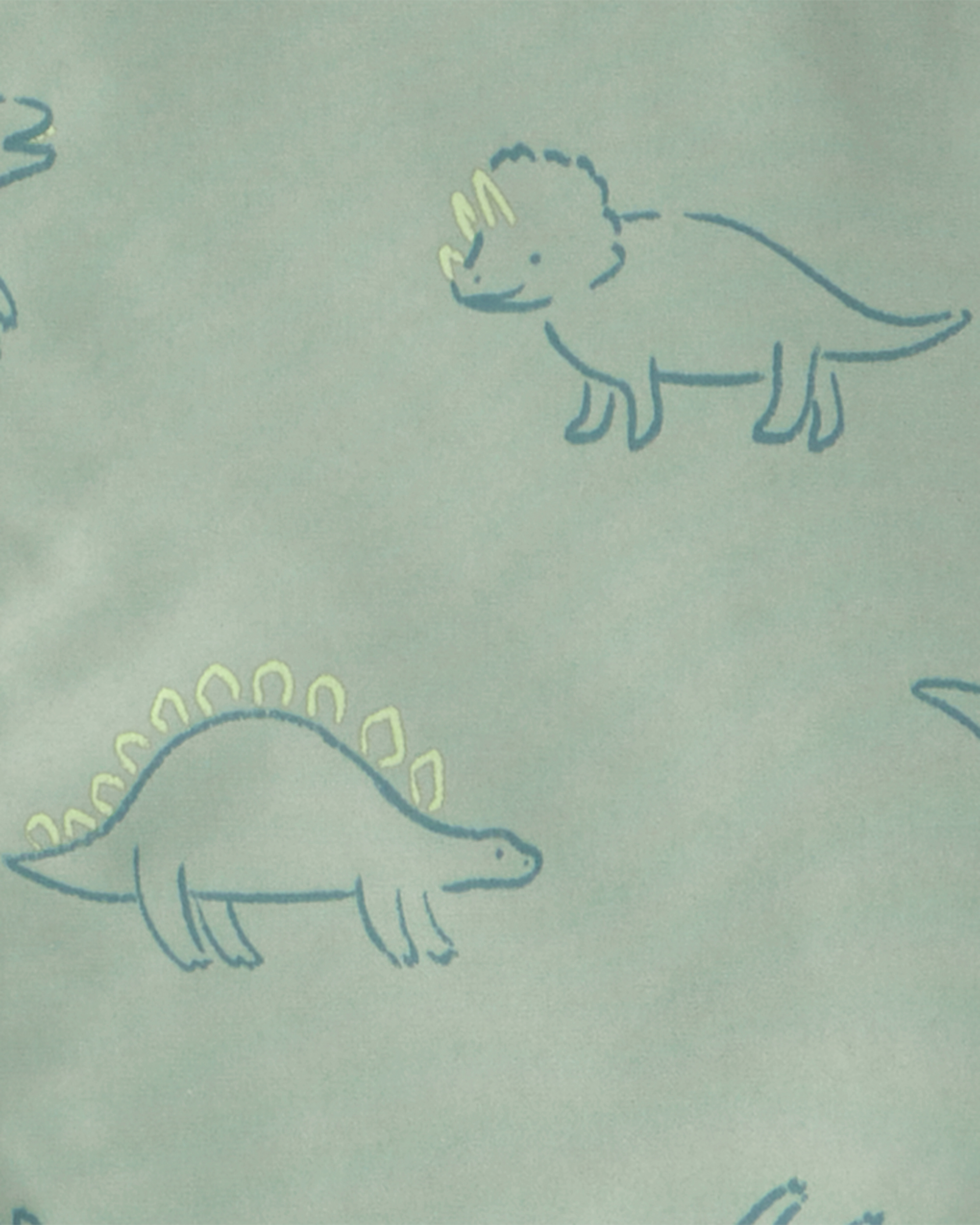 Boys Dinosaur Print Rain Jacket- Green