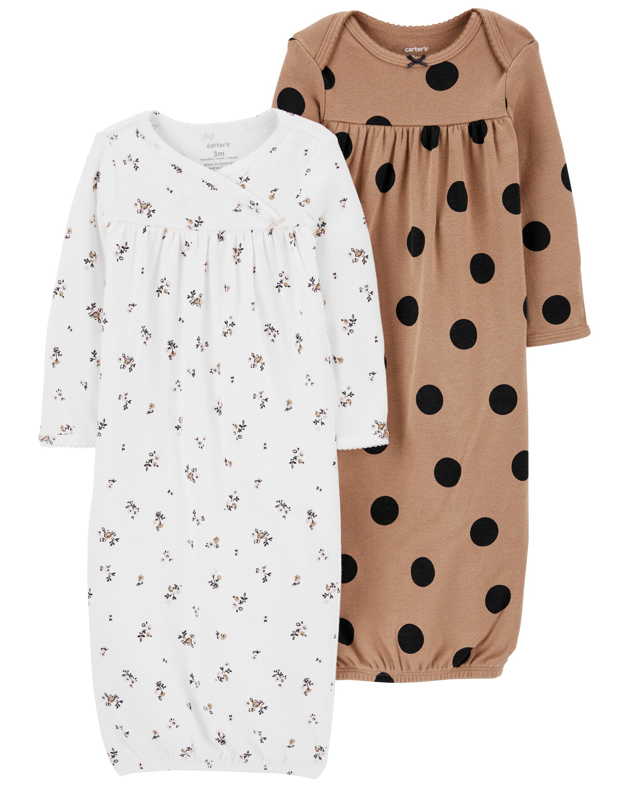 carters newborn gown
