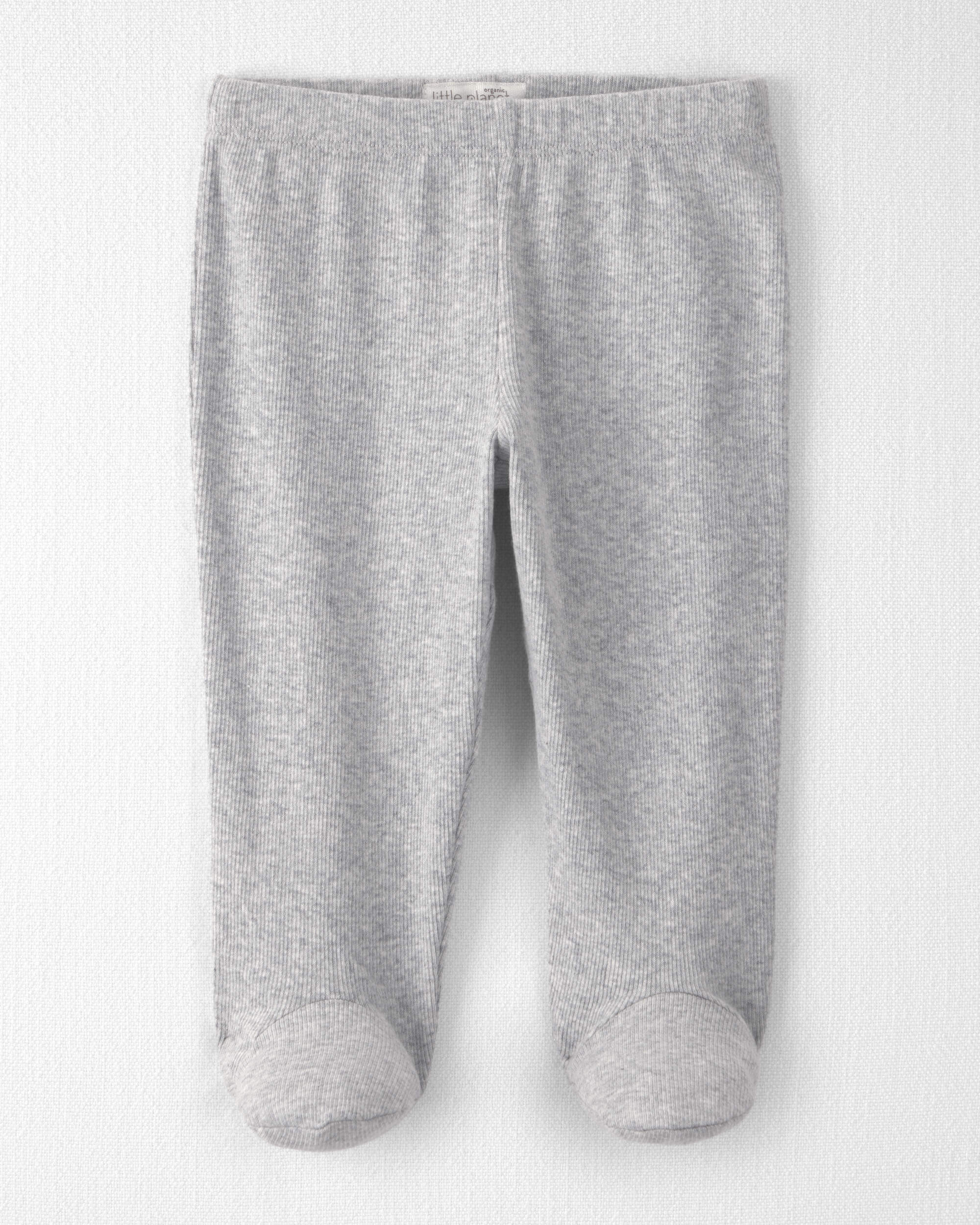 Baby Boy Organic Cotton Rib Footed Pants