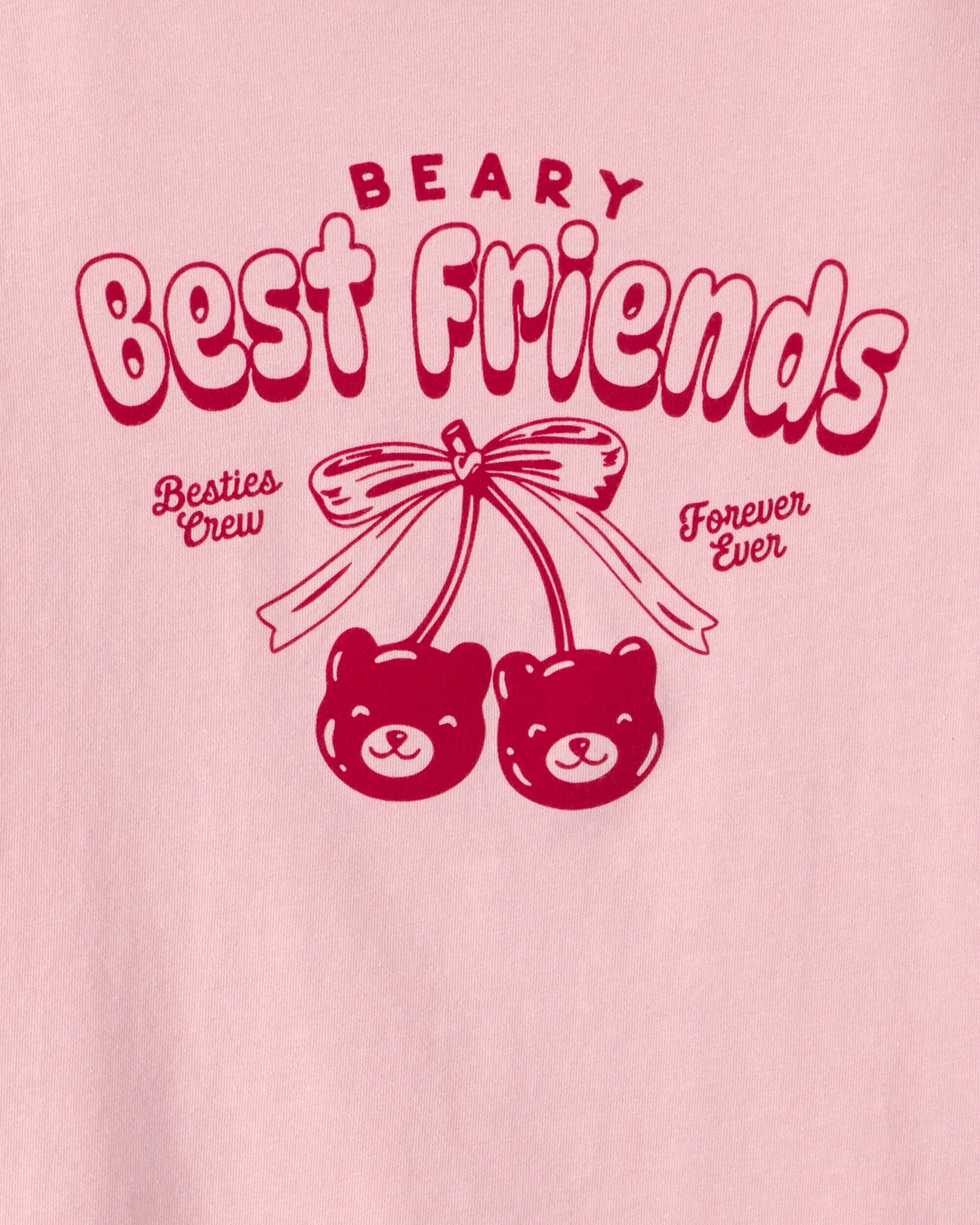 Girls 'Best Friends' Cherry Long-Sleeve Graphic T-shirt - Pink
