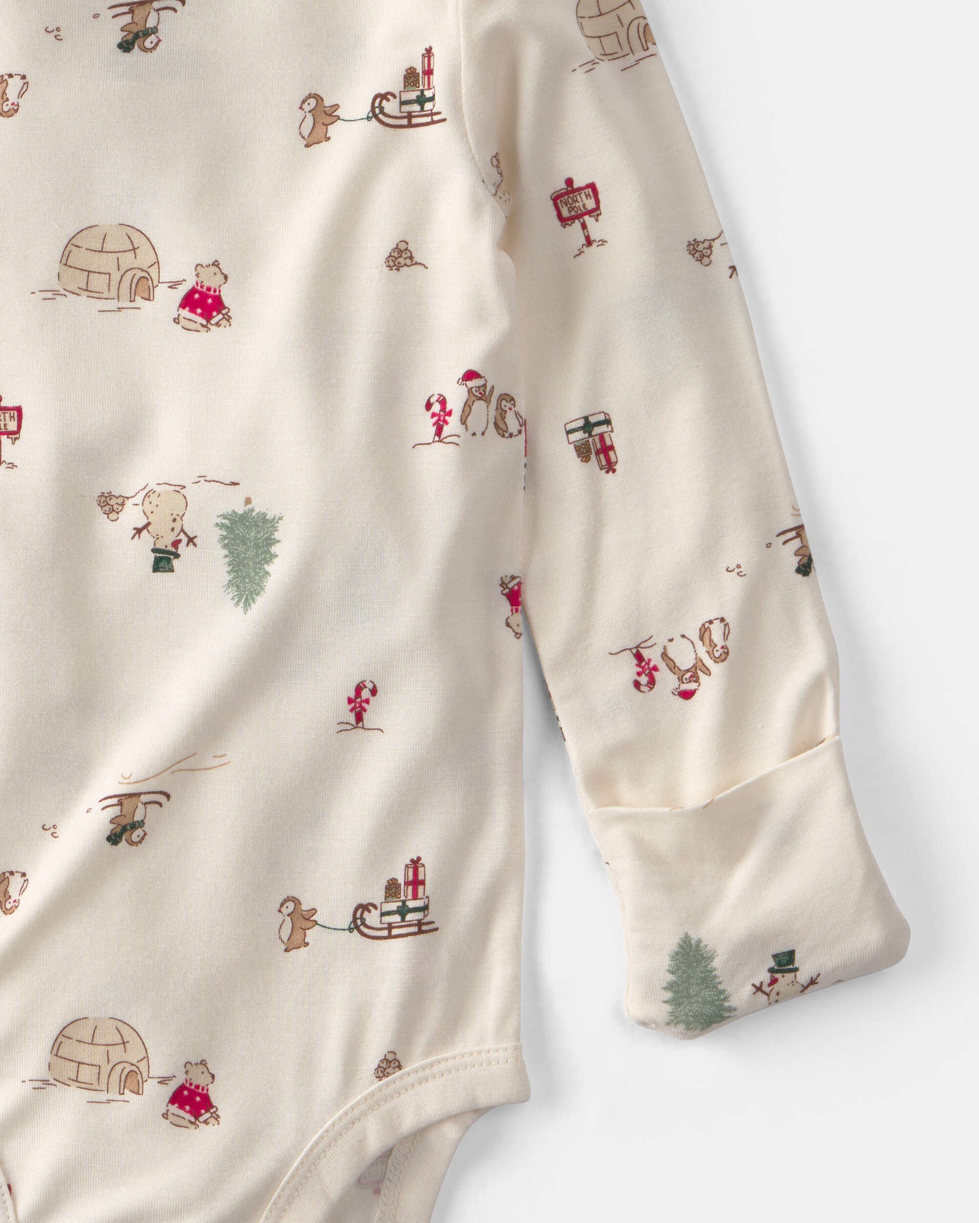 Baby 2-Piece North Pole PurelySoft™ Long-Sleeve Bodysuit & Pant Set - Cream