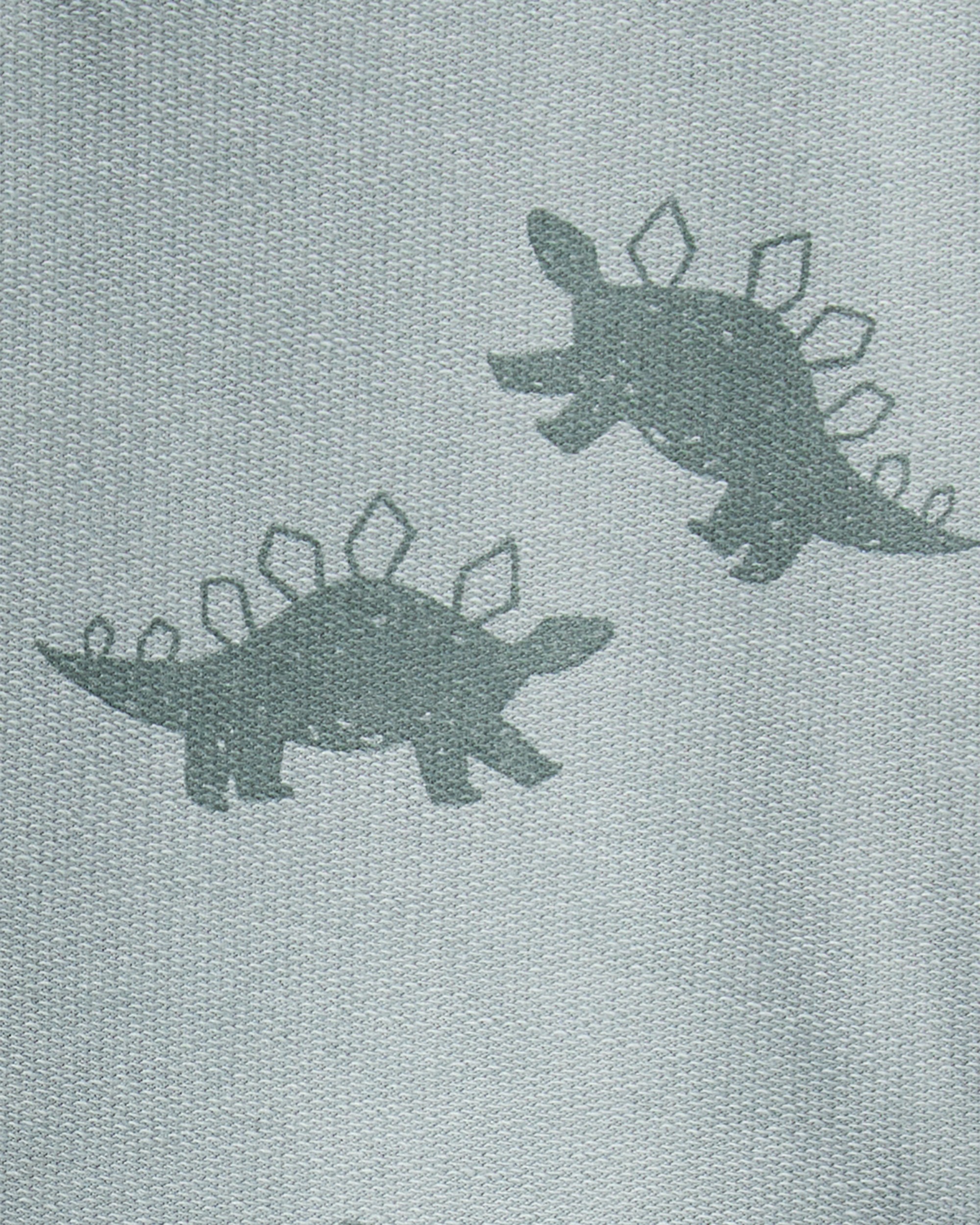 Baby Boy Dinosaur French Terry Long-Sleeve Tee & Pant Set- Green/Grey