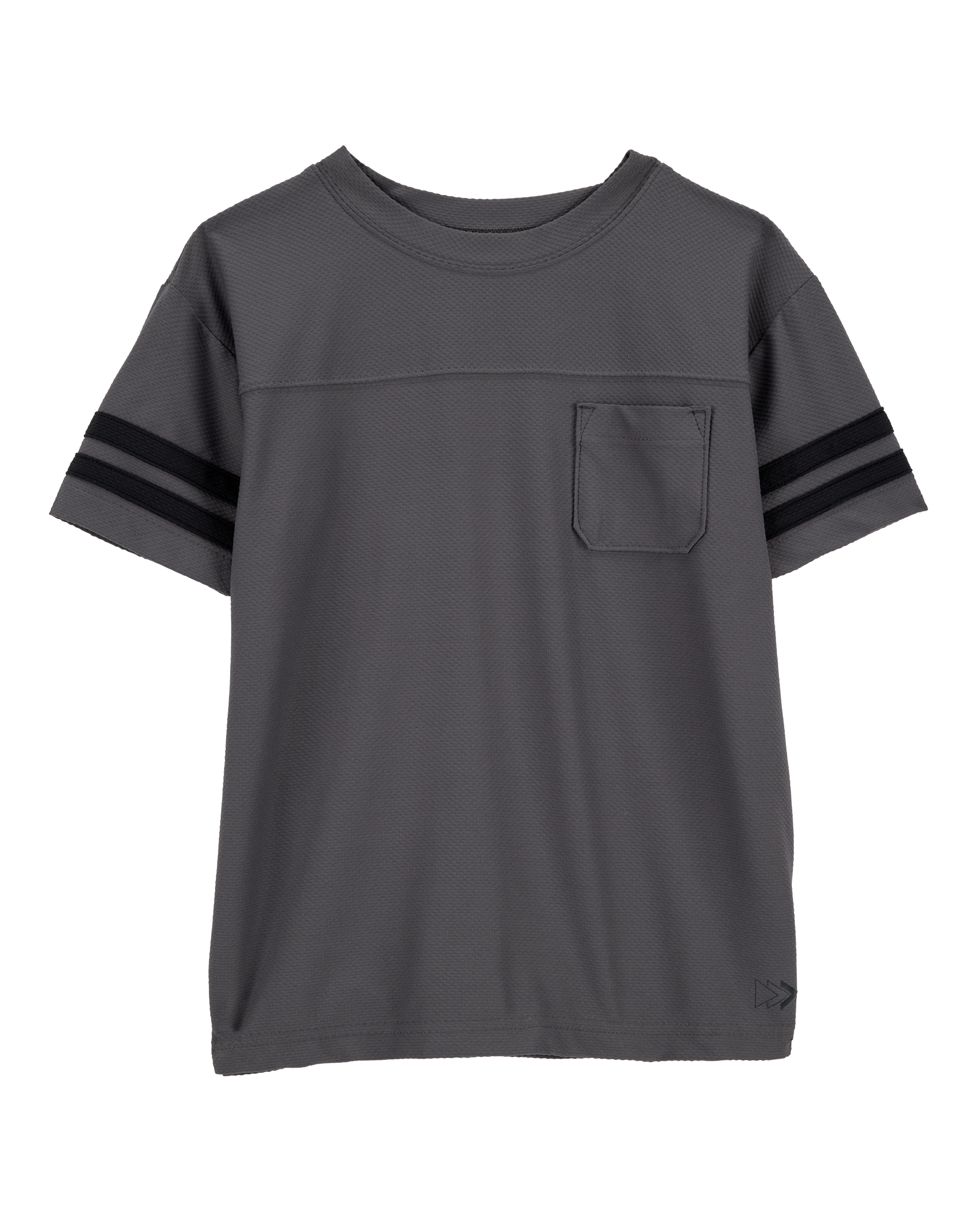 Kid Striped Woven Short-Sleeve Tee - Black
