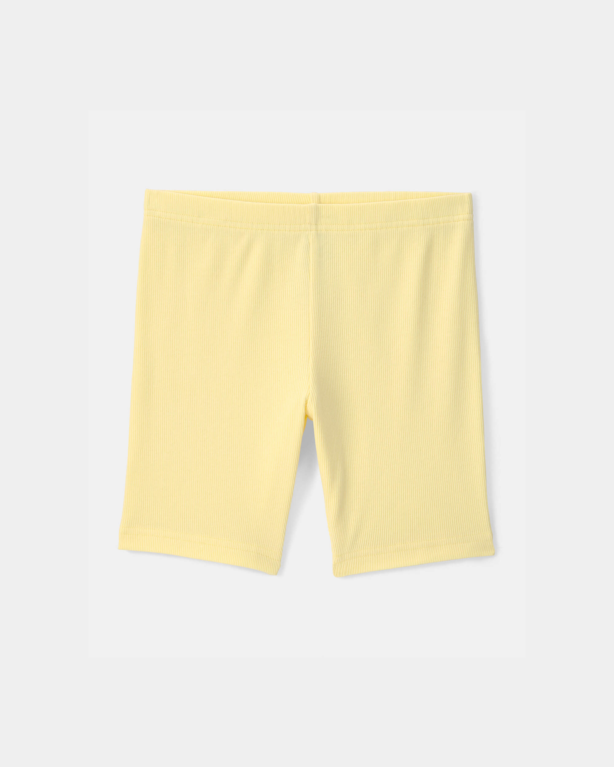 Girls Solid Bike Shorts - Yellow