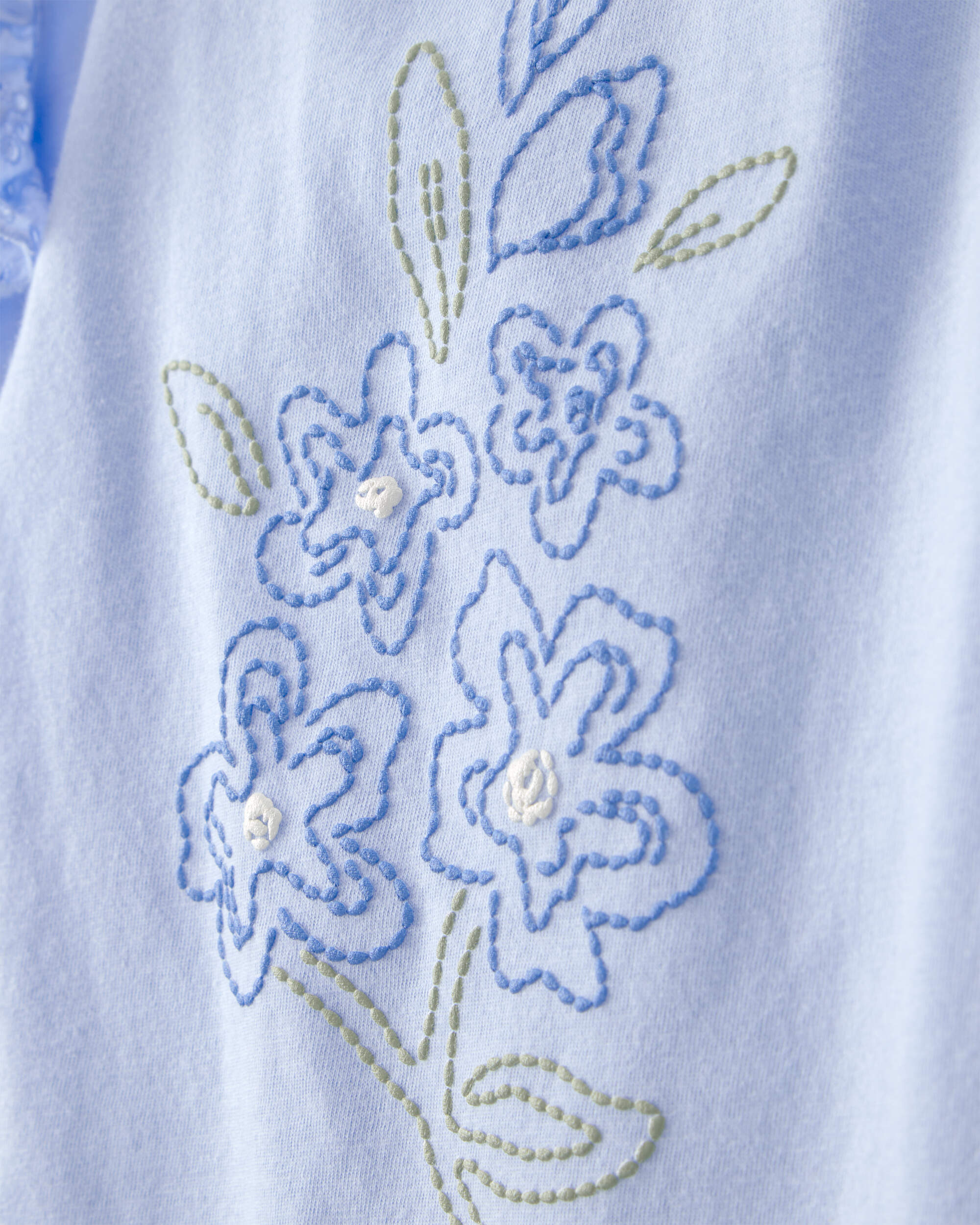 Toddler Girl 2-Piece Floral Top & Skort Set - Blue