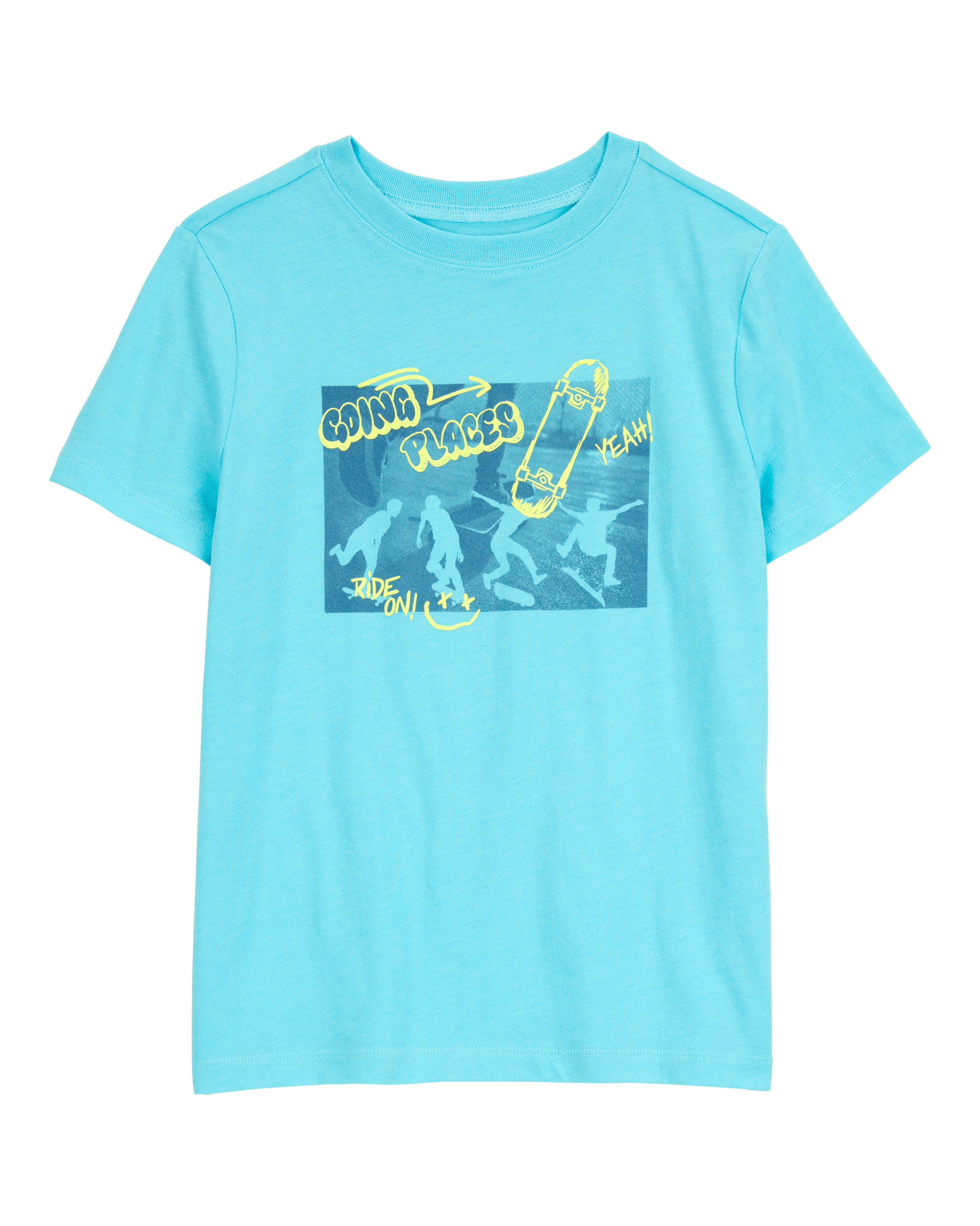 Kid Going Places Short-Sleeve Graphic Tee - Turquoise