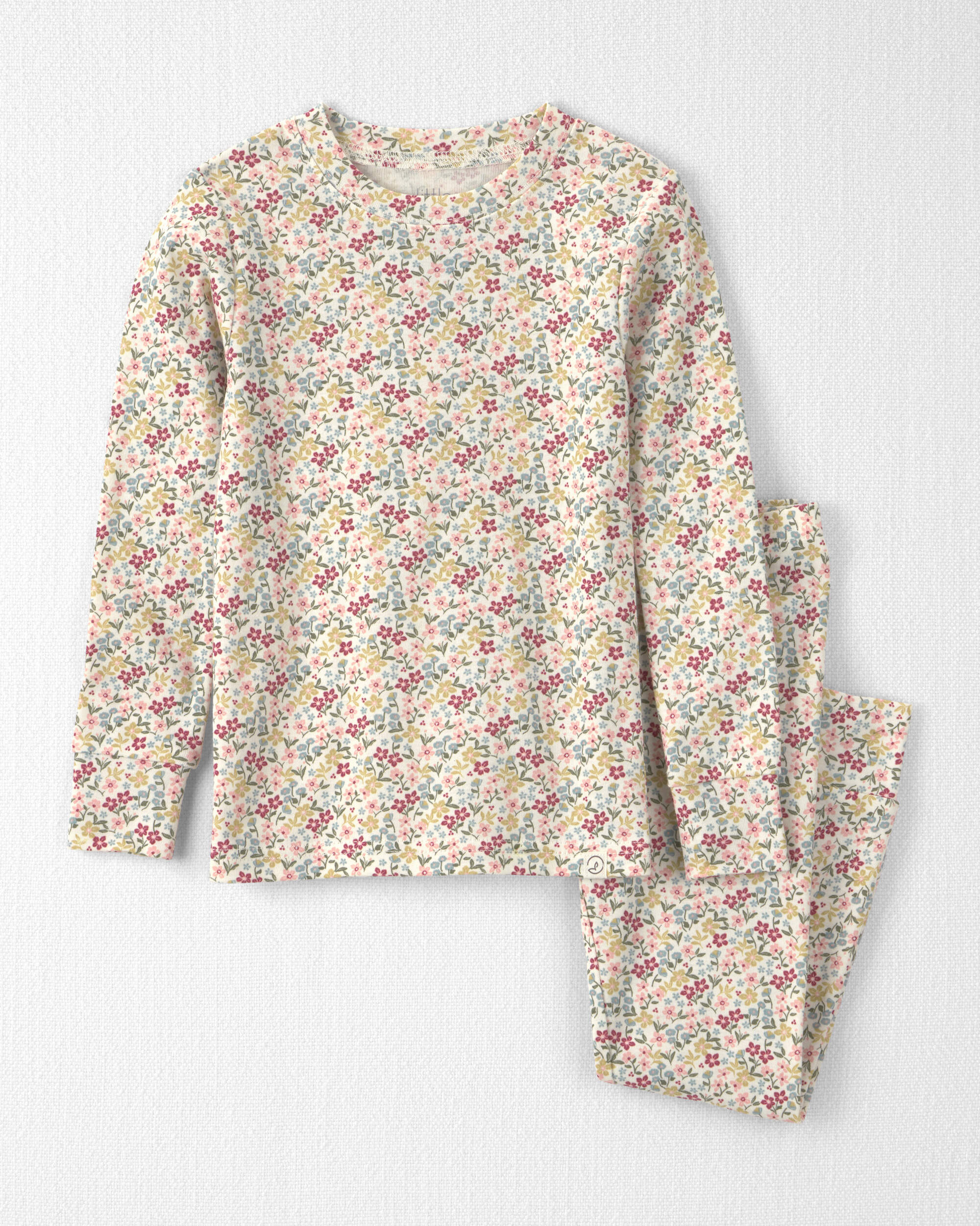 Toddler Girl 2-Piece Organic Cotton Pajamas Floral