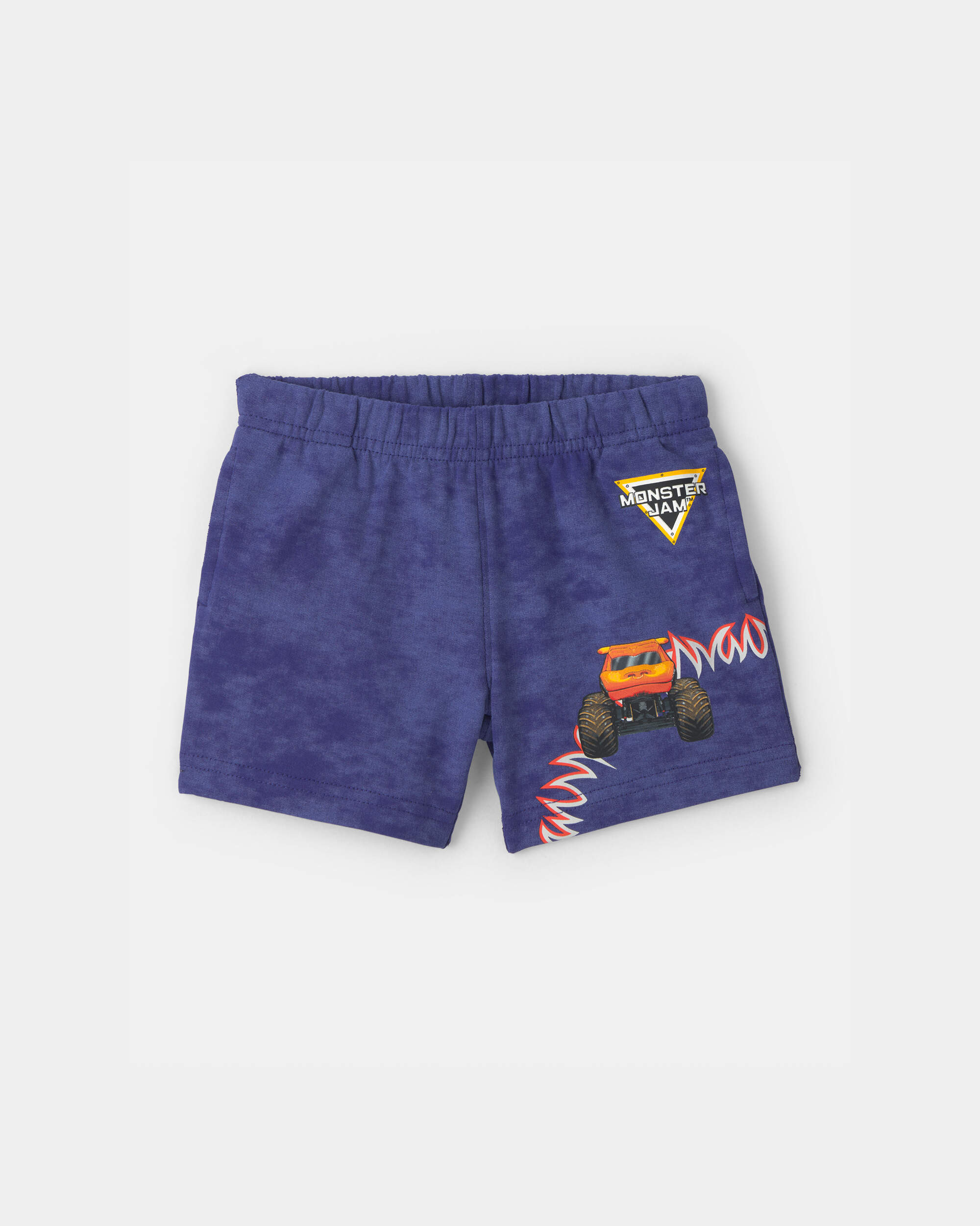 Baby Boy 2-Piece Monster Truck French Terry Top & Short Set - Blue