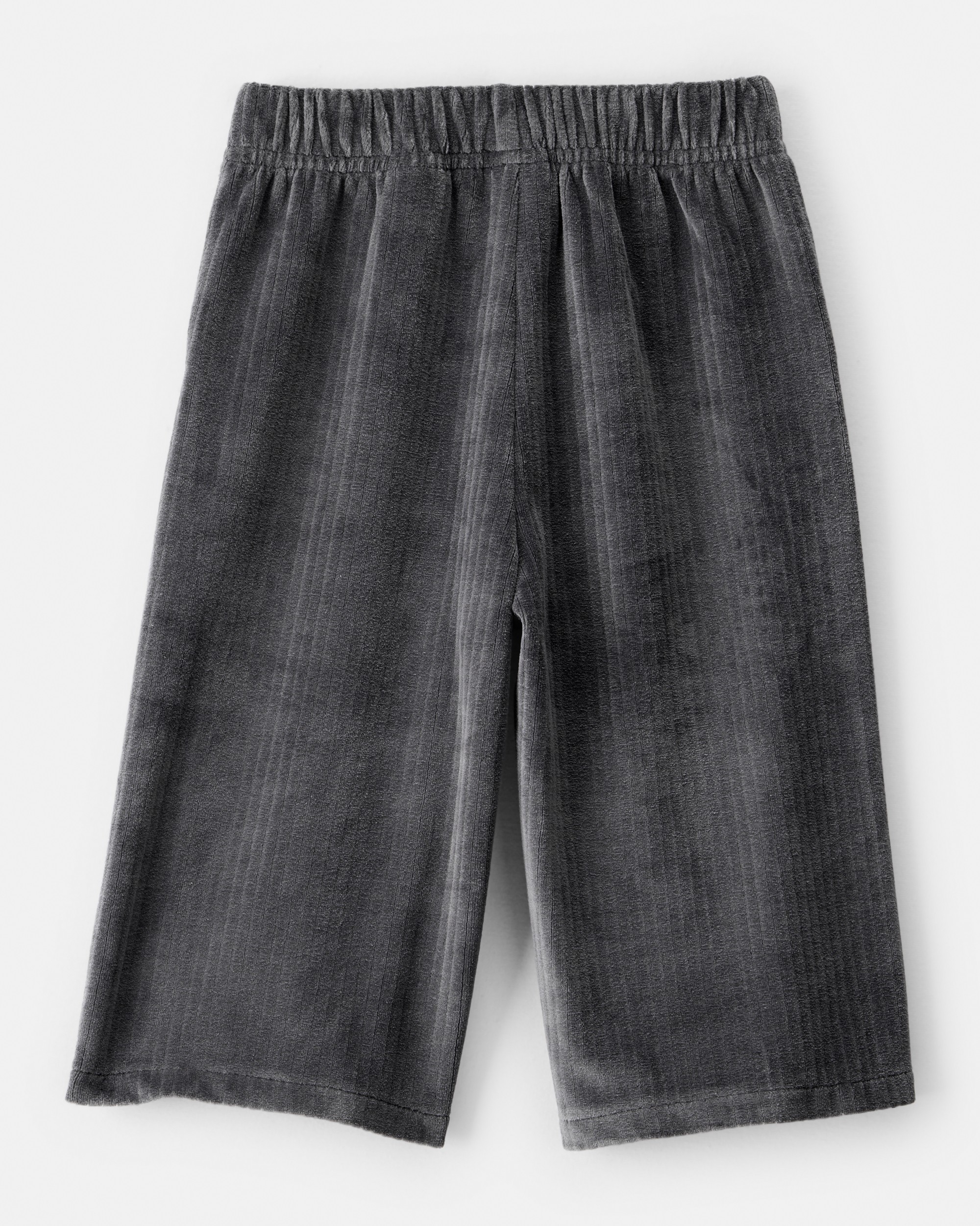Baby Girl Ribbed Flare Pants - Black