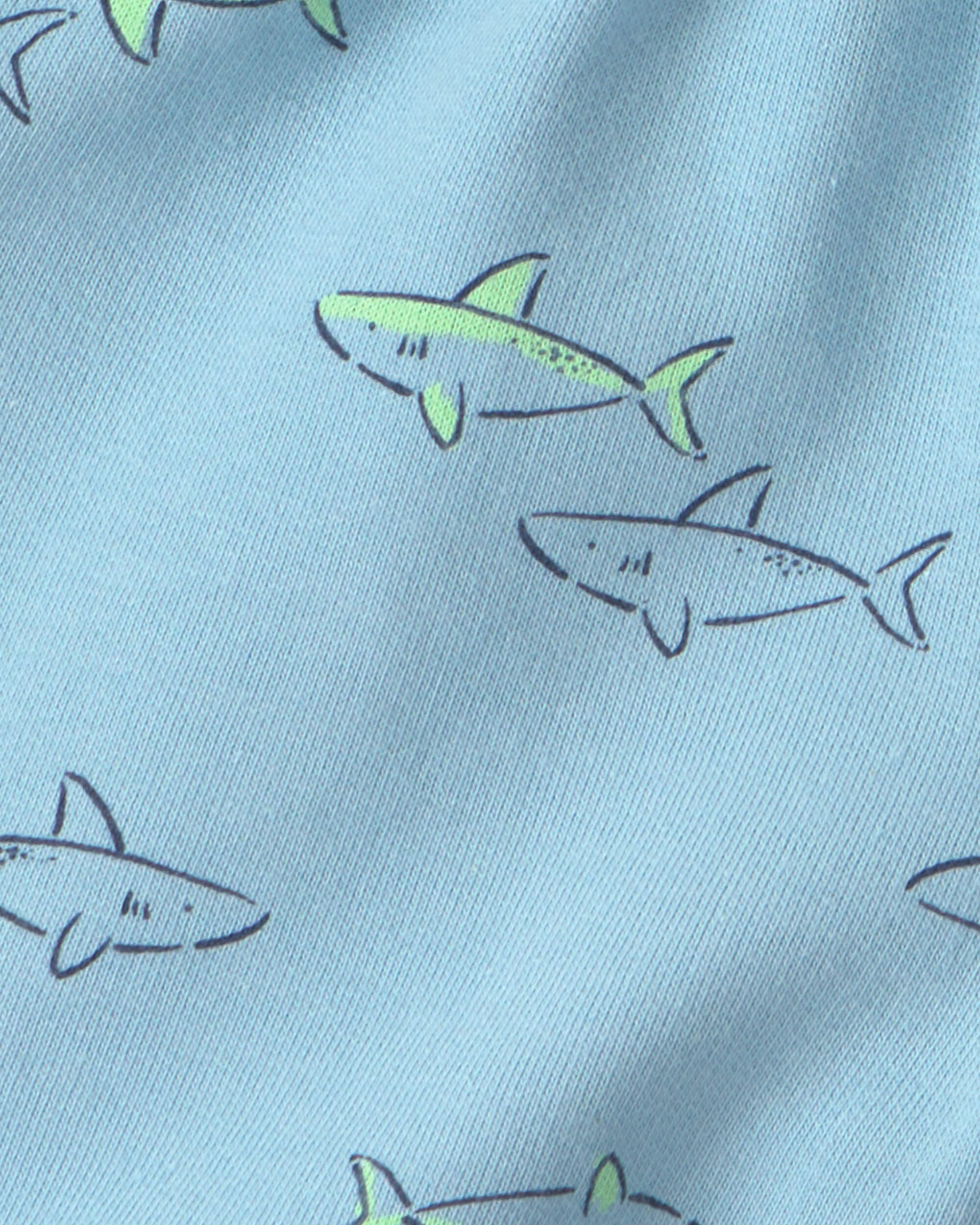 Baby Boy 2-Piece Shark Top & Short Set - Blue