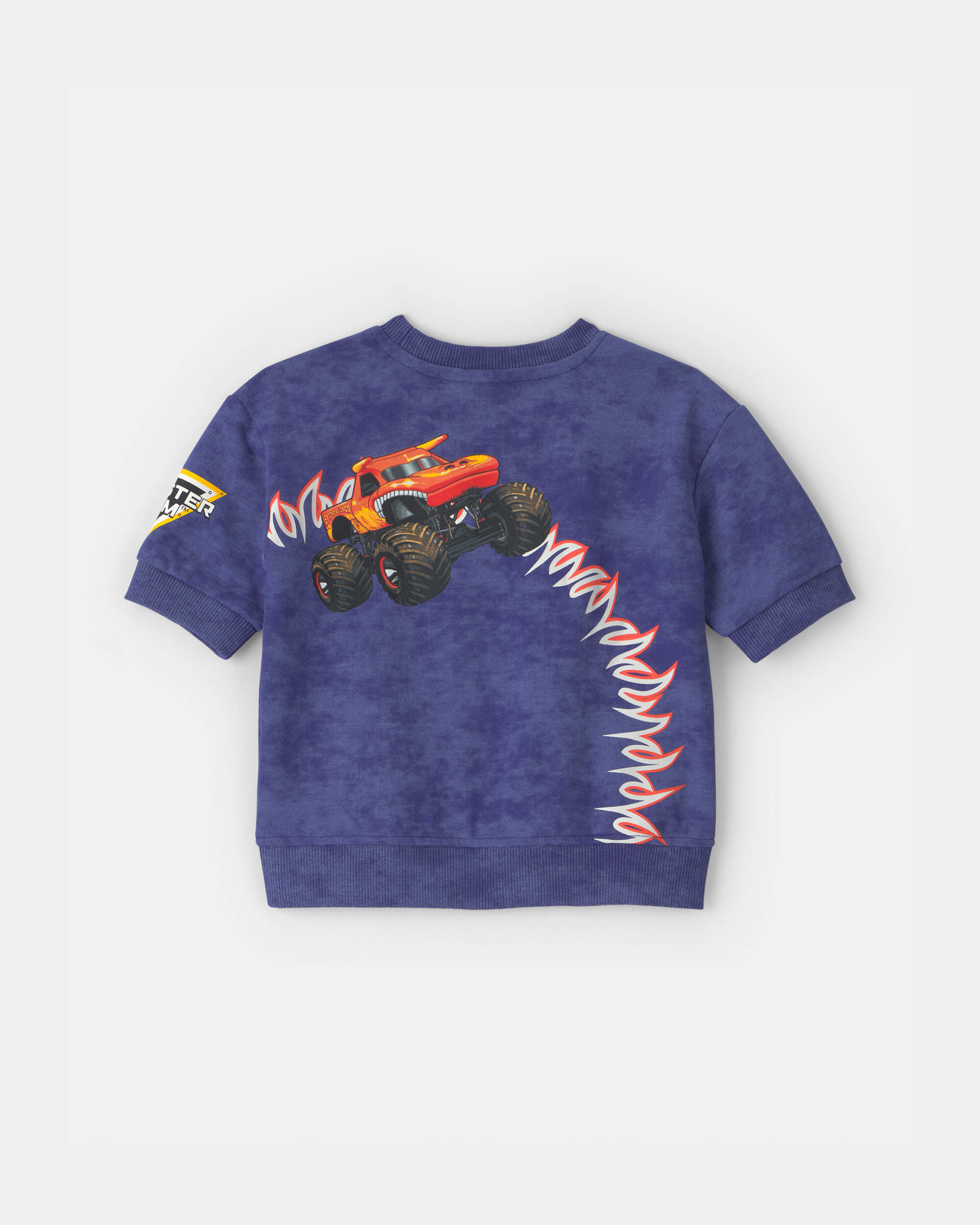 Baby Boy 2-Piece Monster Truck French Terry Top & Short Set - Blue