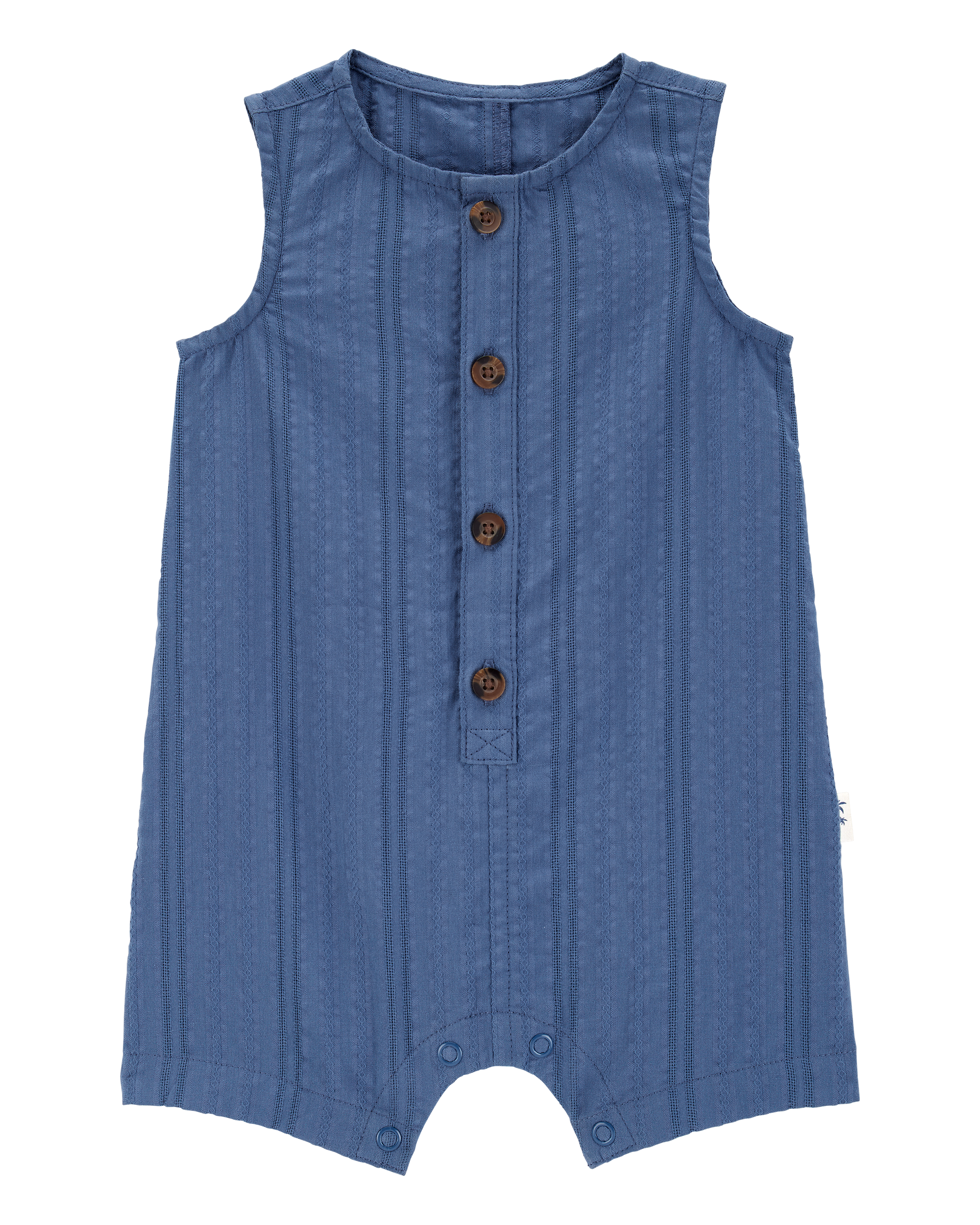 Baby Button-Down Cotton Romper