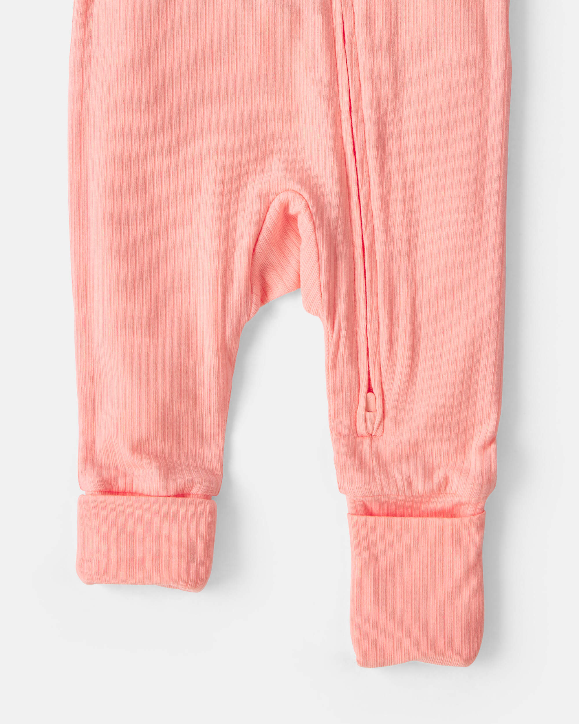 Baby Girl PurelySoft™ 2-Way Zip Sleeper - Coral