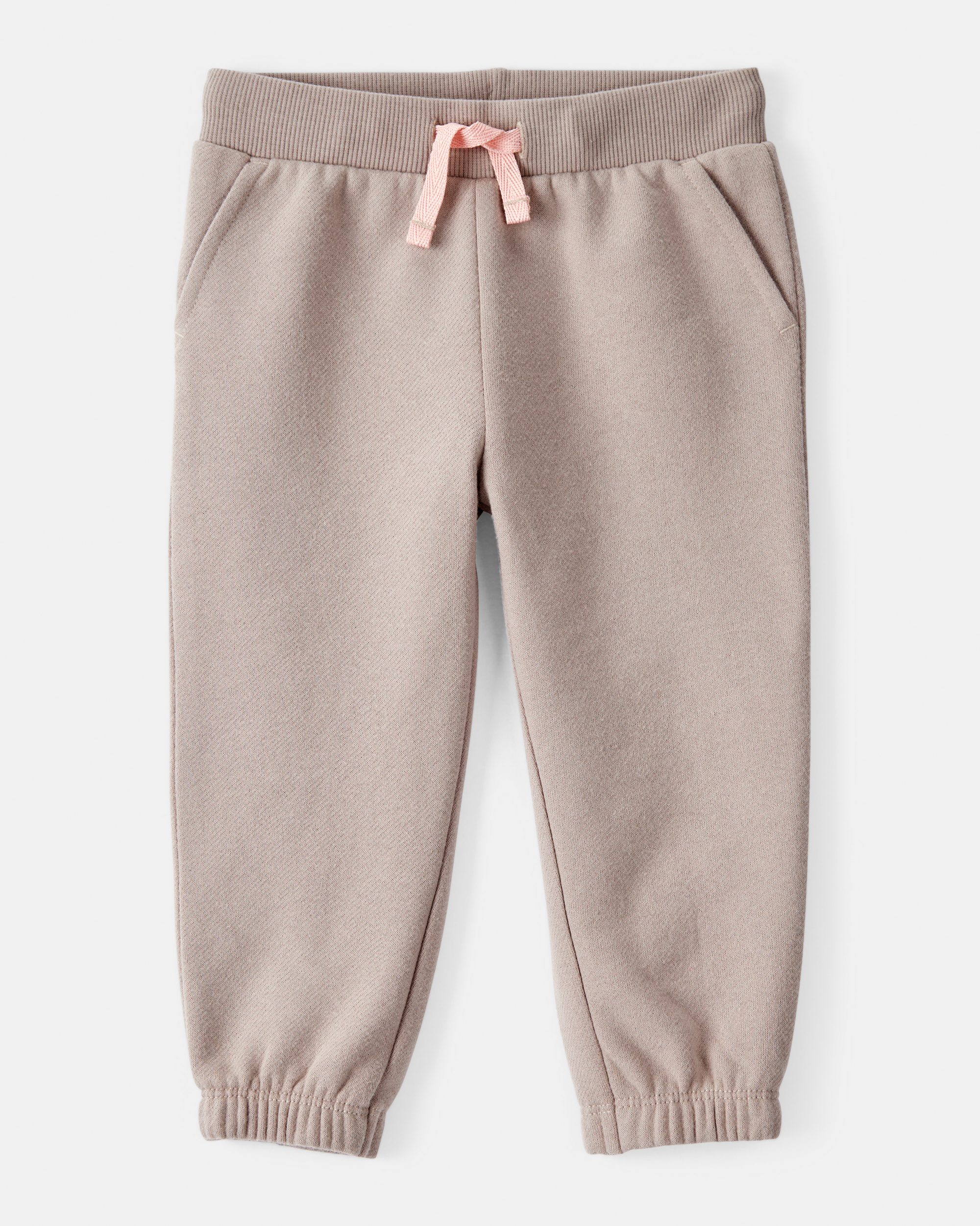 Baby Girl Cotton Joggers - Brown