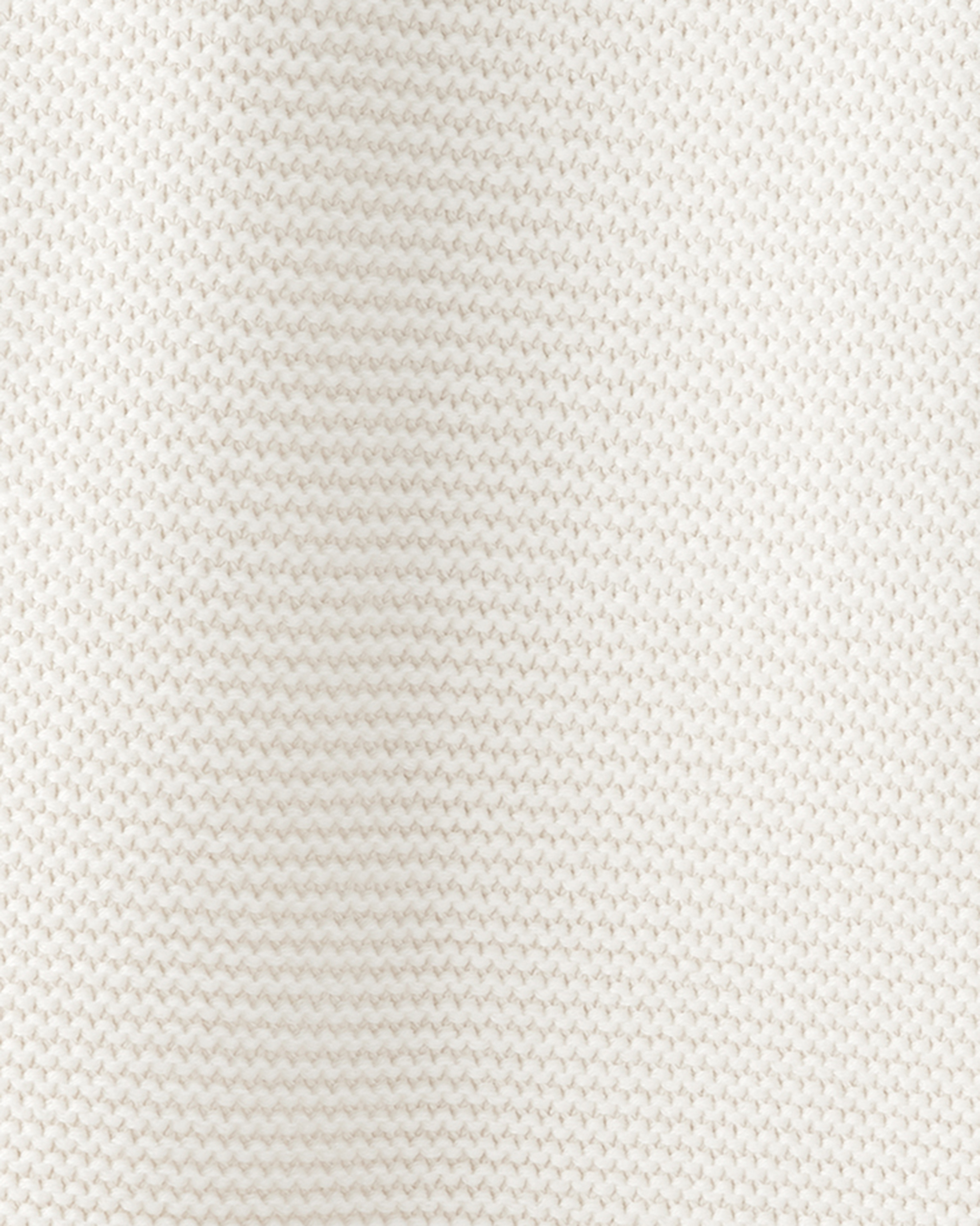 Baby Organic Cotton Textured Knit Blanket in Cream