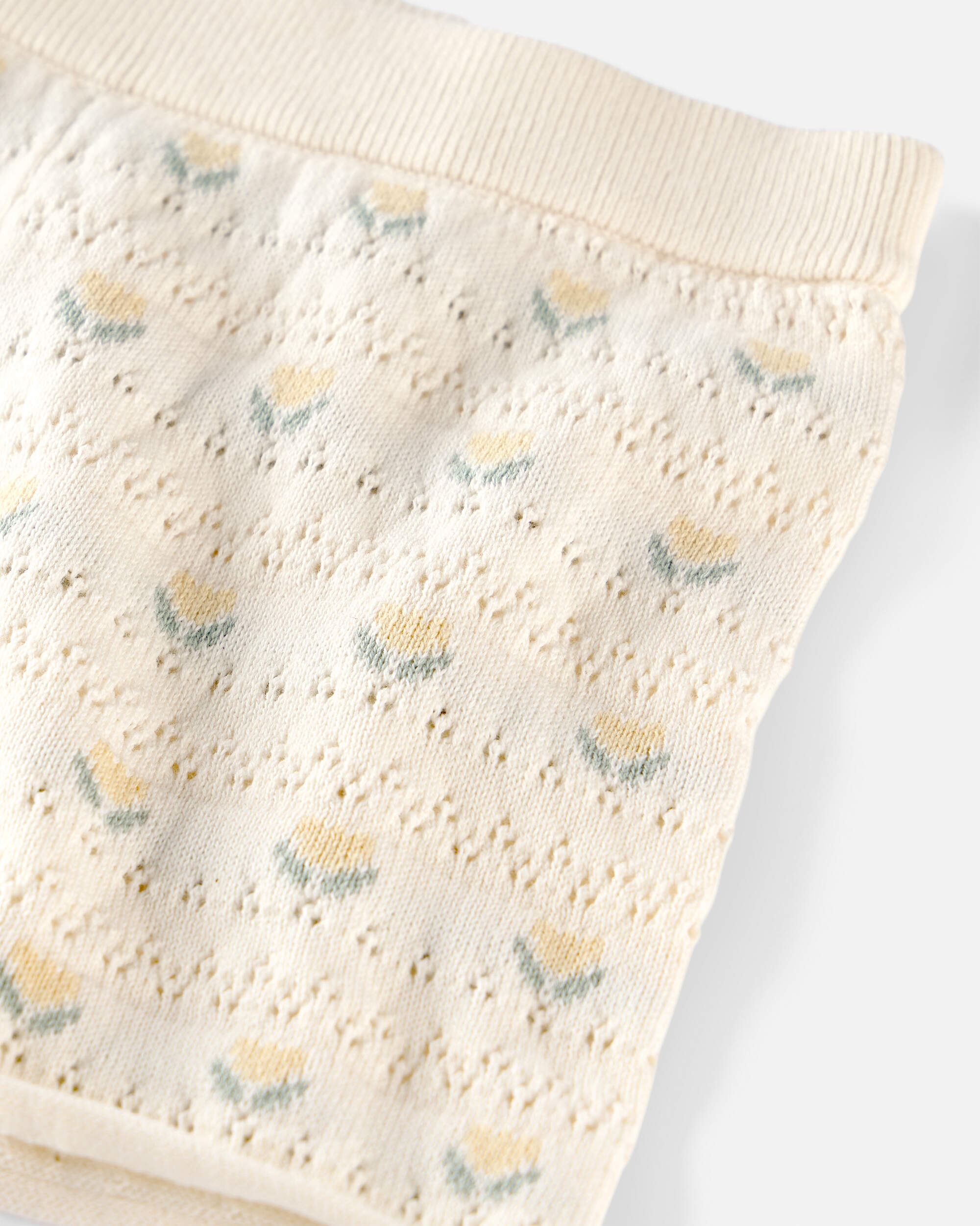 Toddler Girl Organic Cotton Sweater Knit Set Honey Floral Print