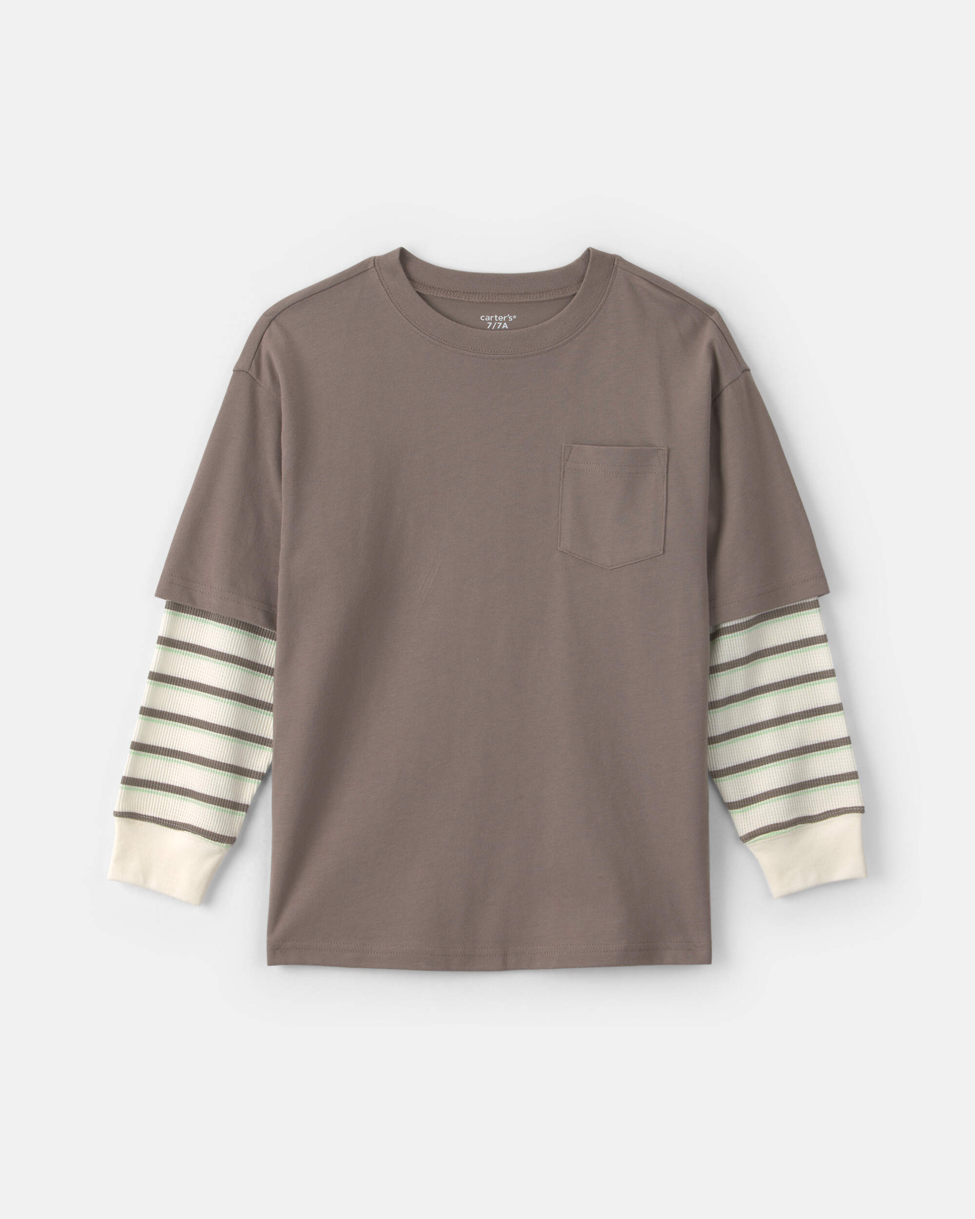 Boys Striped Long-Sleeve T-Shirt - Grey