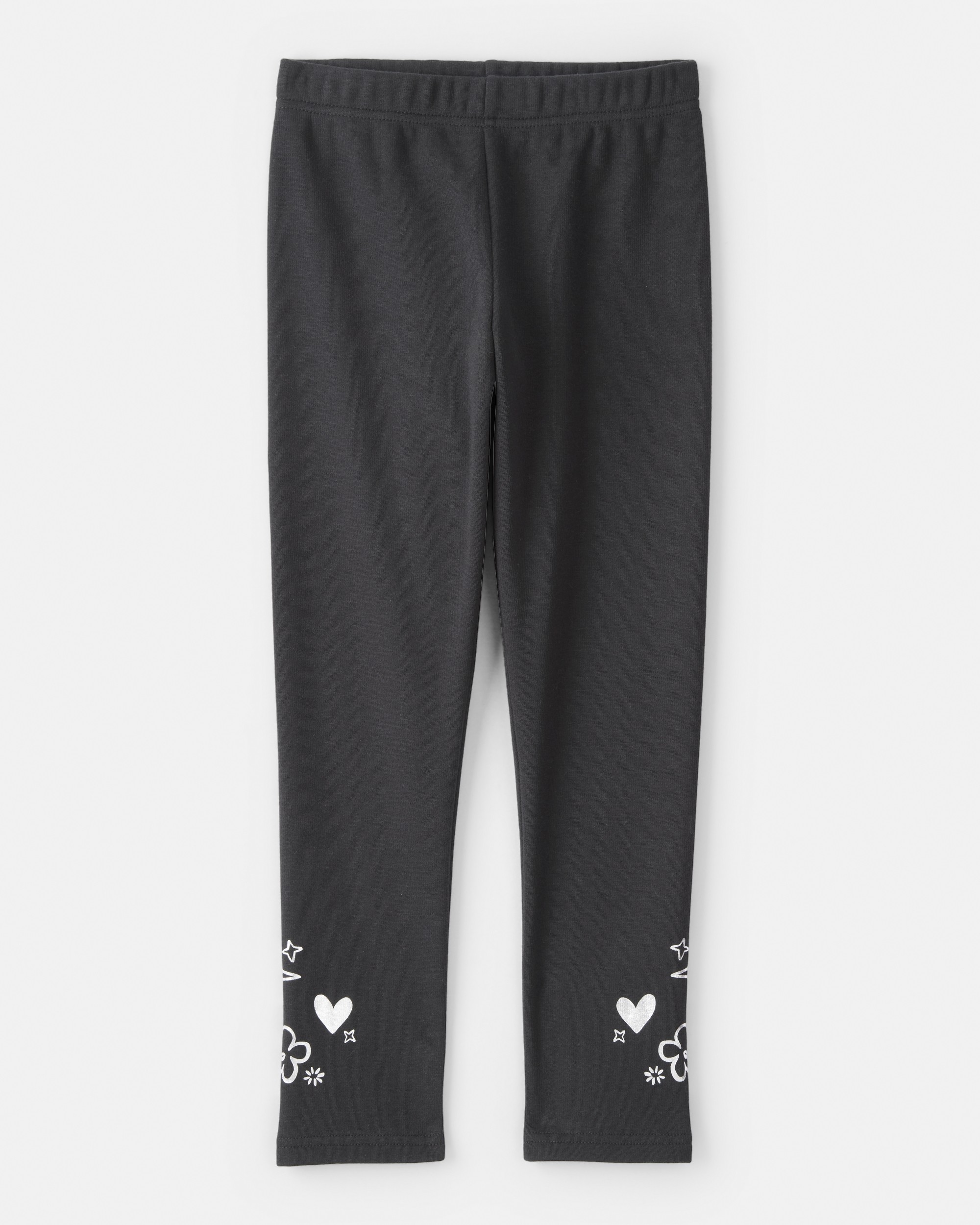 Girls Pull-On Stretch Cozy Leggings - Black