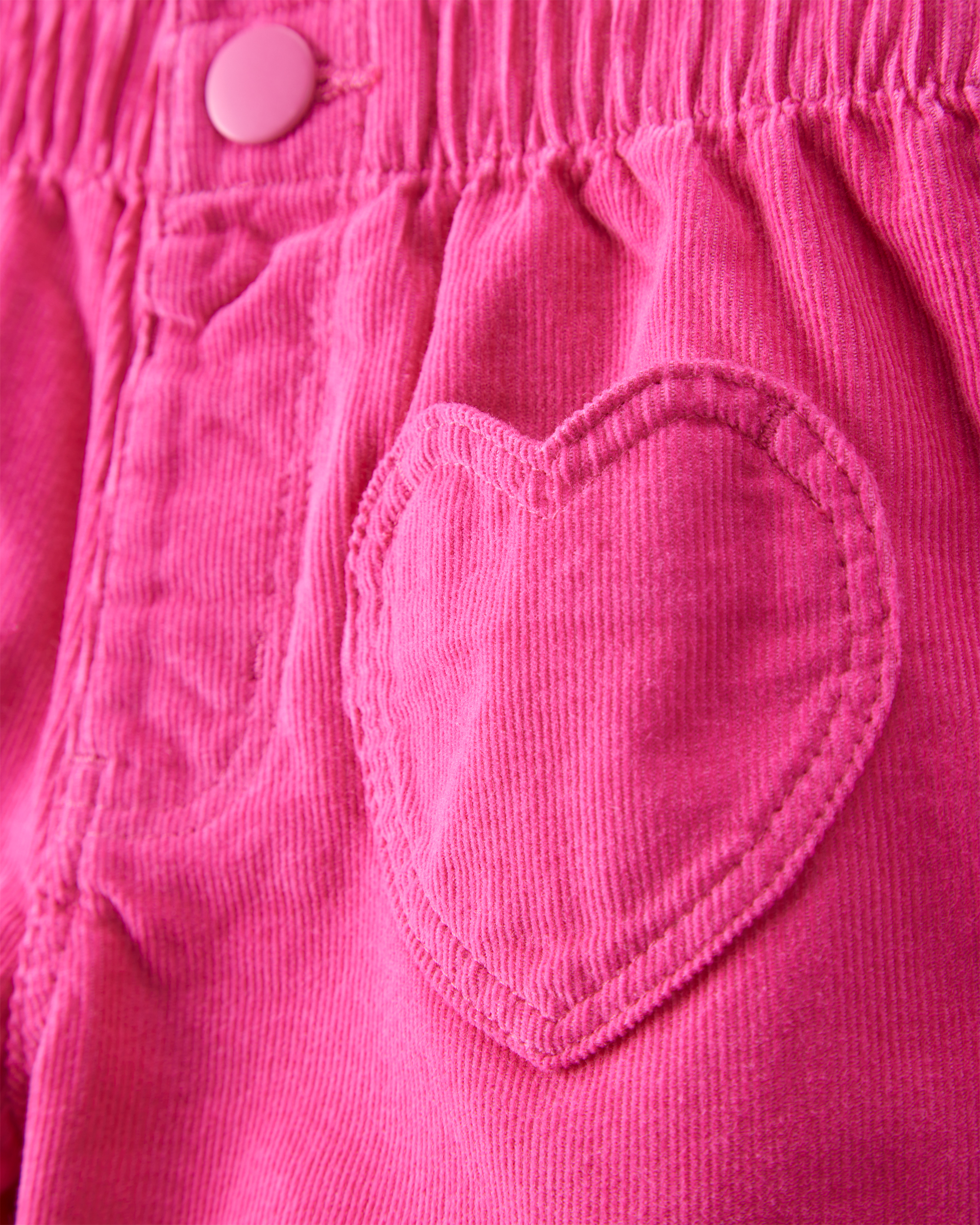 Toddler Girl Heart Pocket Barrel Pants - Pink