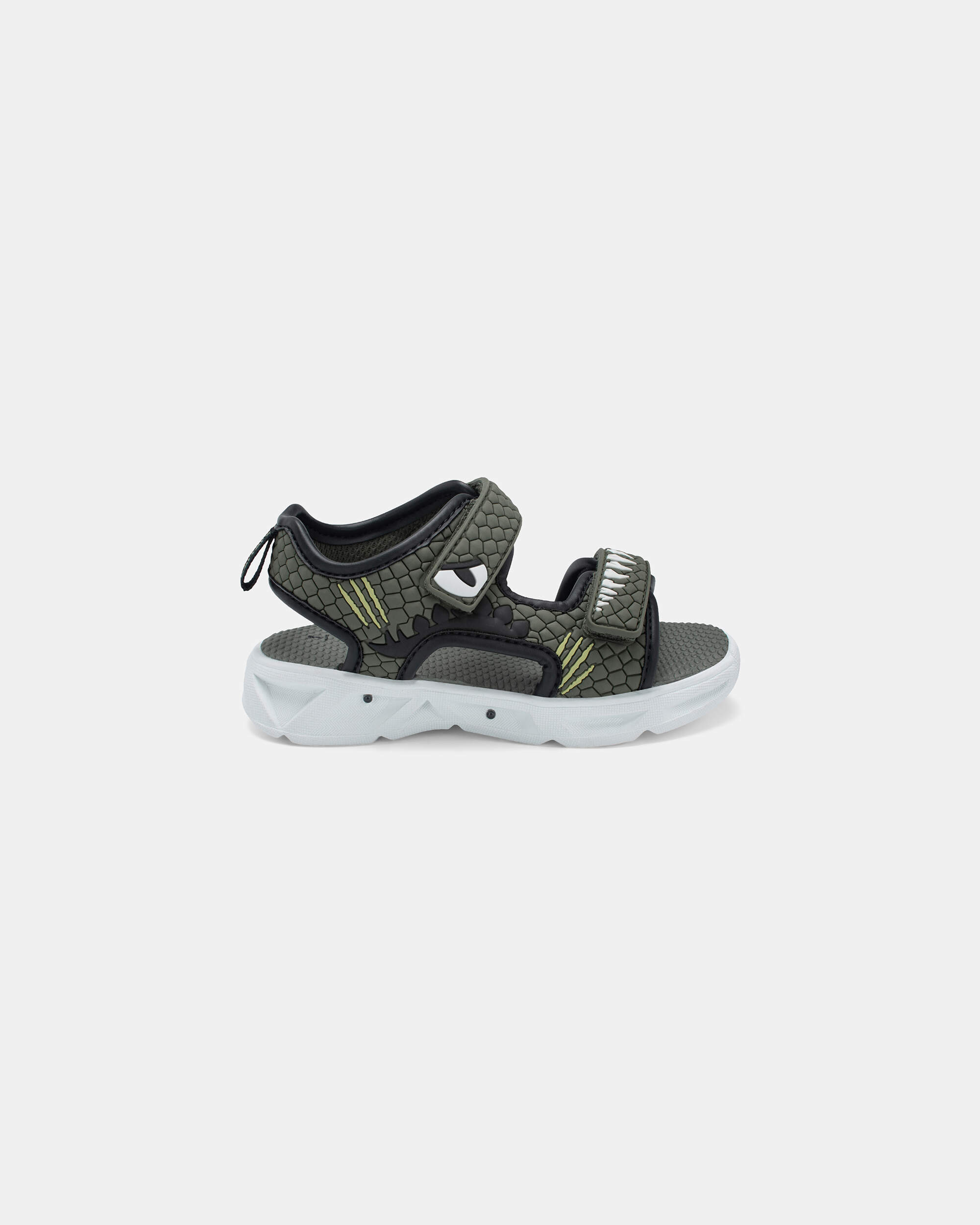 Toddler Boy Aligator Light Up Sandals - Green