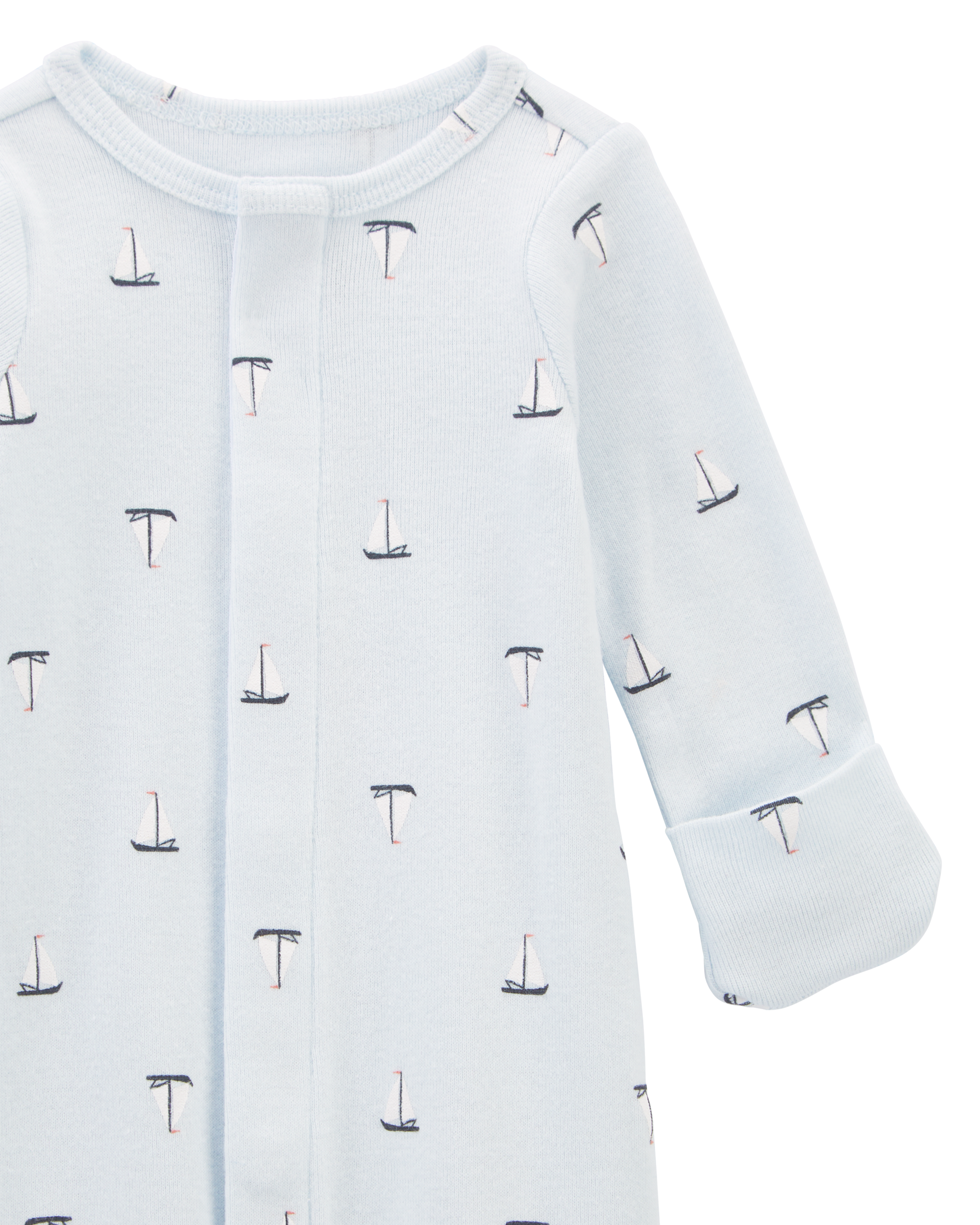 Baby Preemie Striped Sleeper Gown