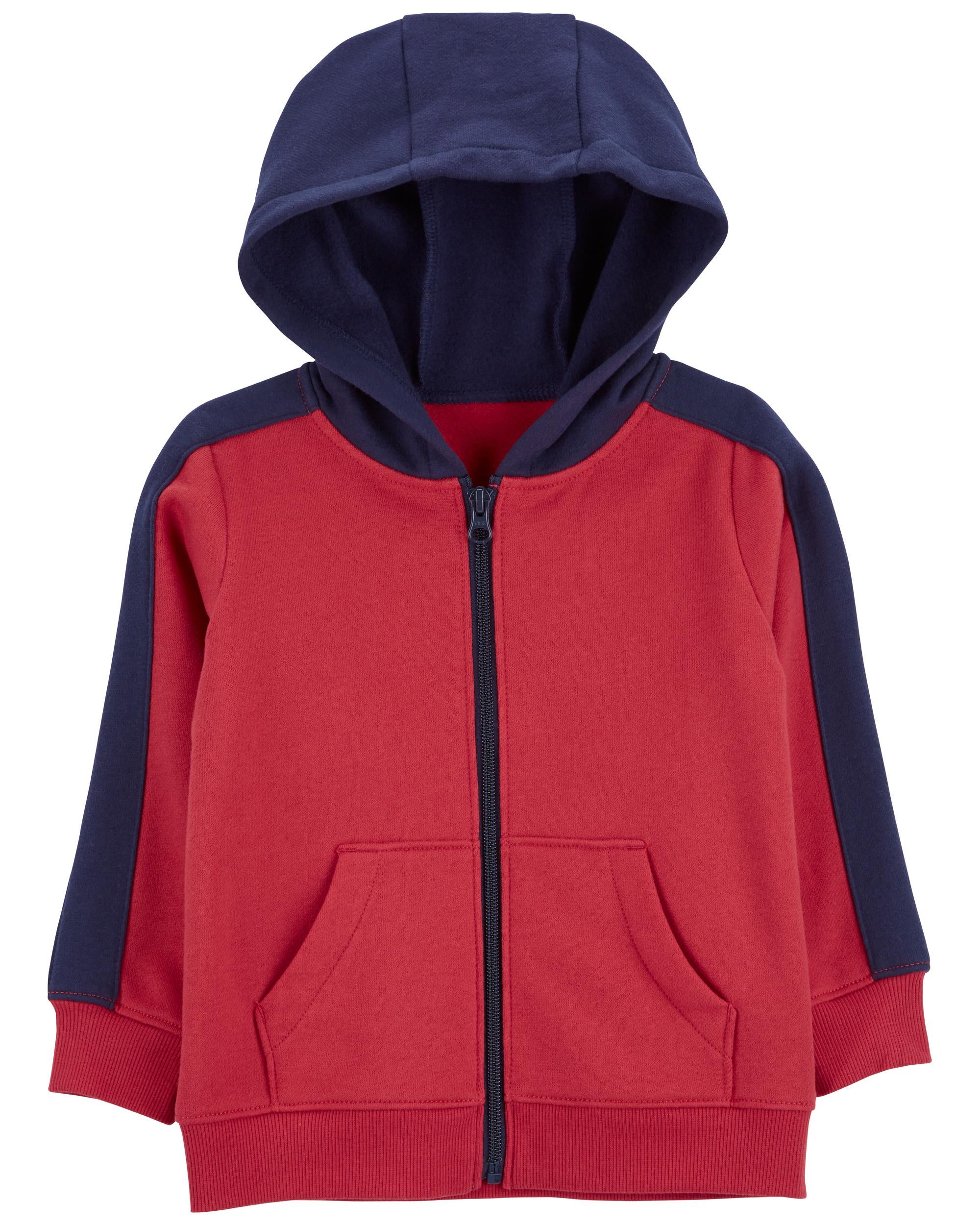 Baby red zip up hoodie clearance