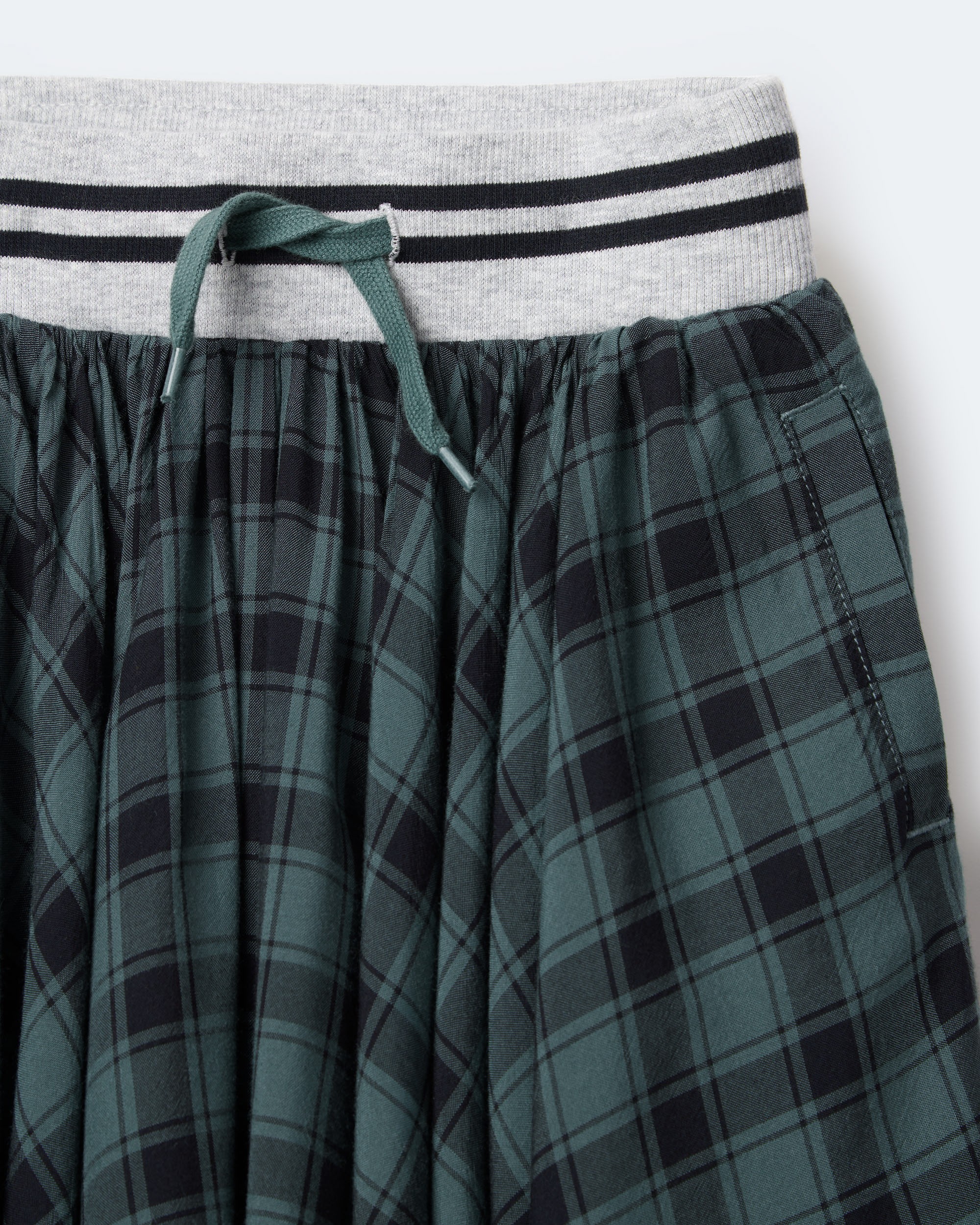 Toddler Girl Avenue Twirl™ Midi Skirt Plaid - Green/Black