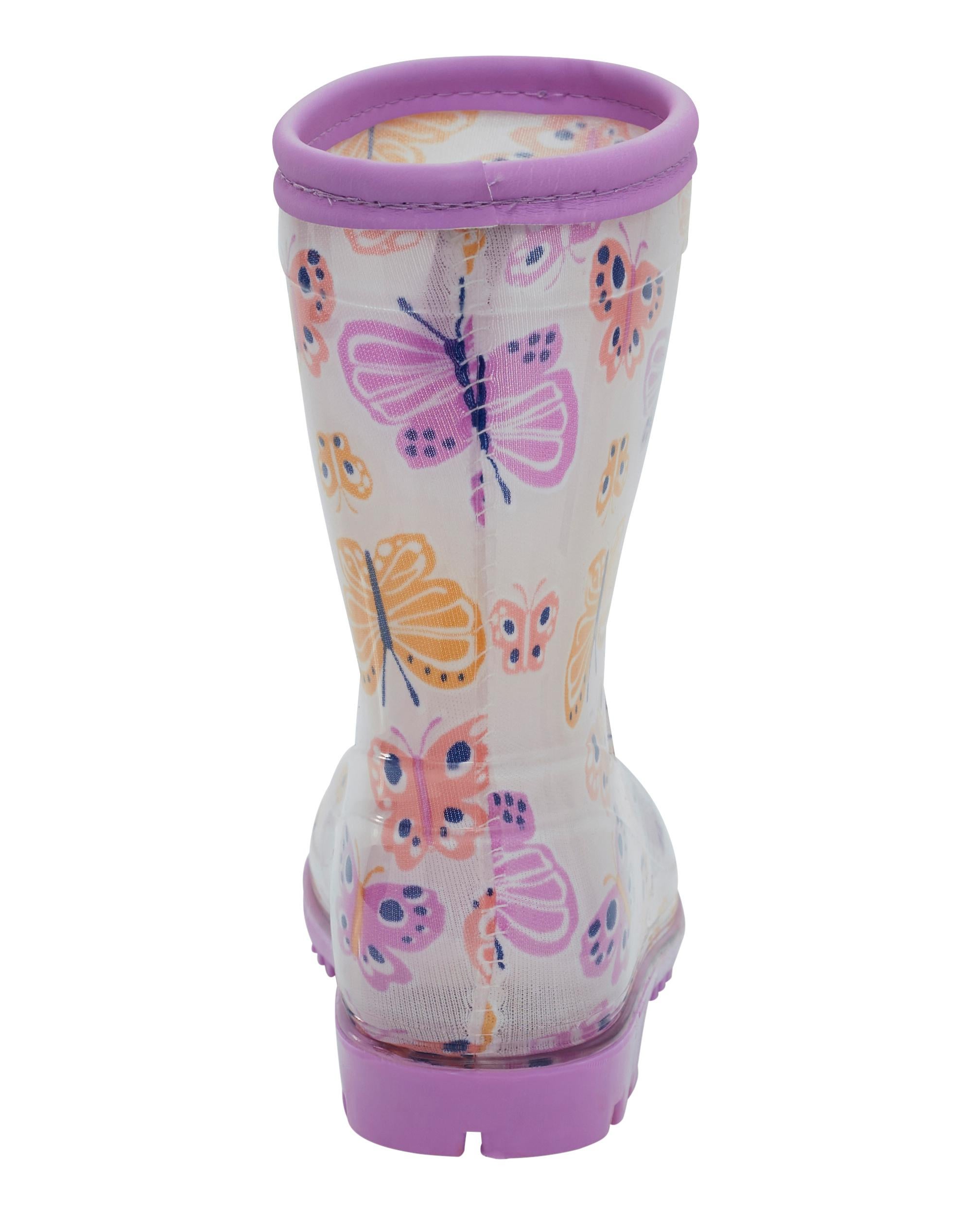 Purple Toddler Butterfly Print Rain Boots Carter s Oshkosh Canada