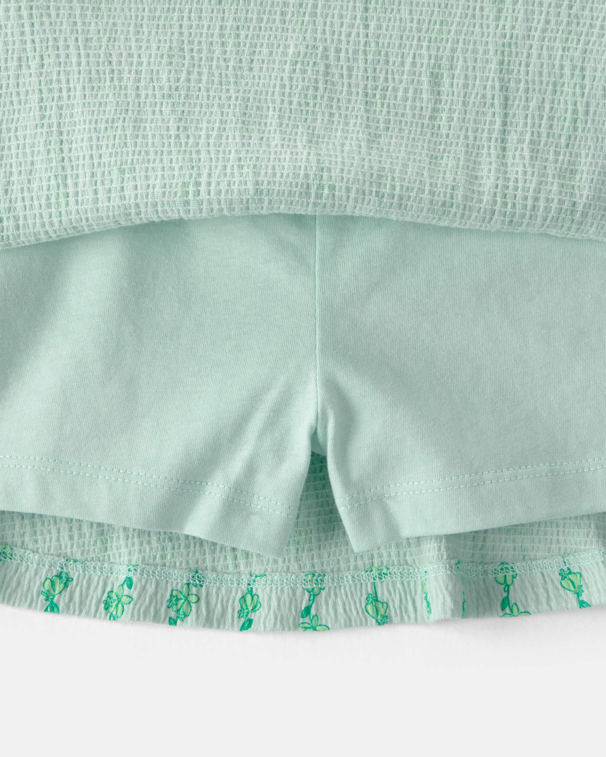 Toddler Girl 2-Piece Vine Top & Skort Set - Green