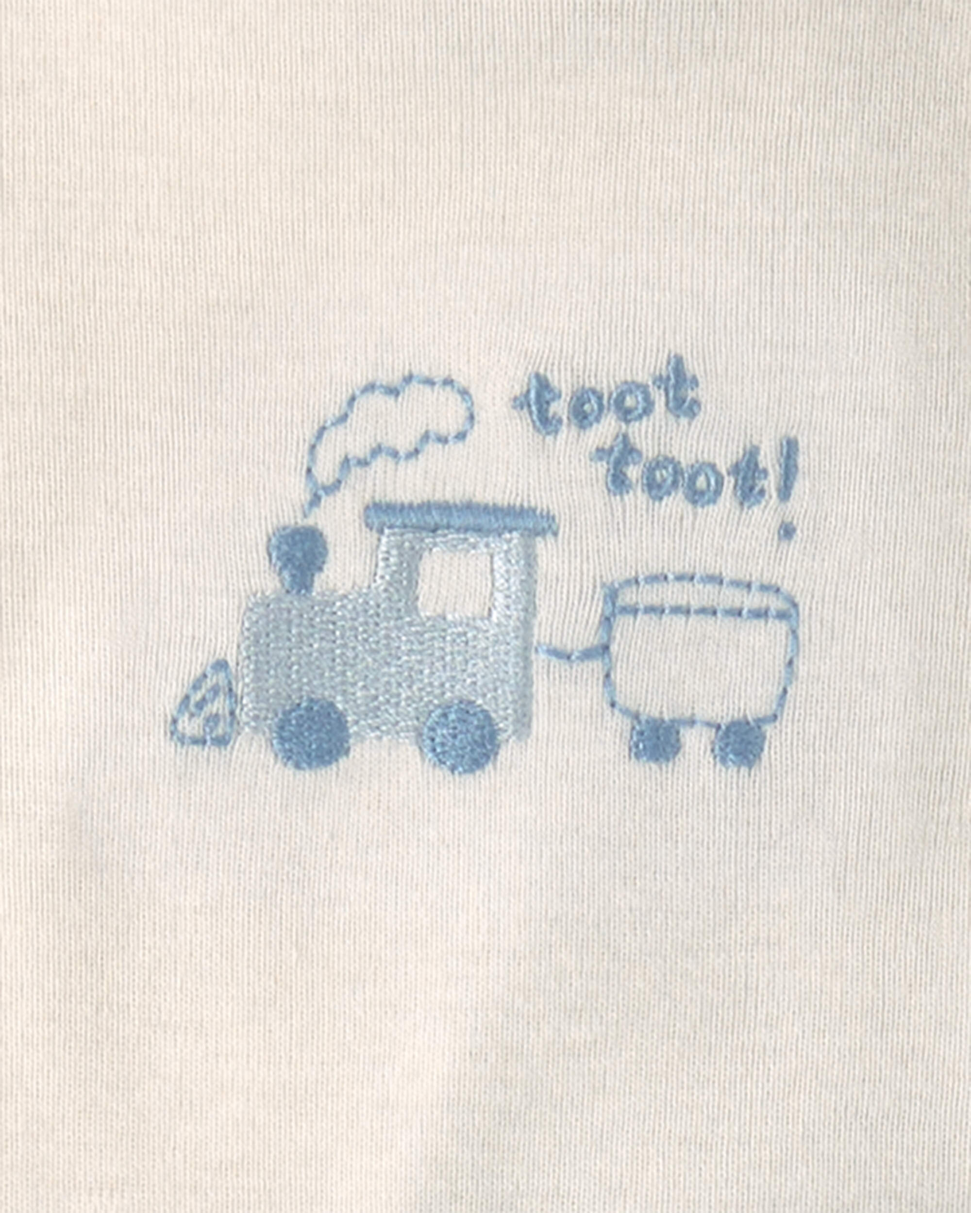 Baby Boy 3-Piece Train Long-Sleeve Bodysuit & Pant Set - Blue/Cream