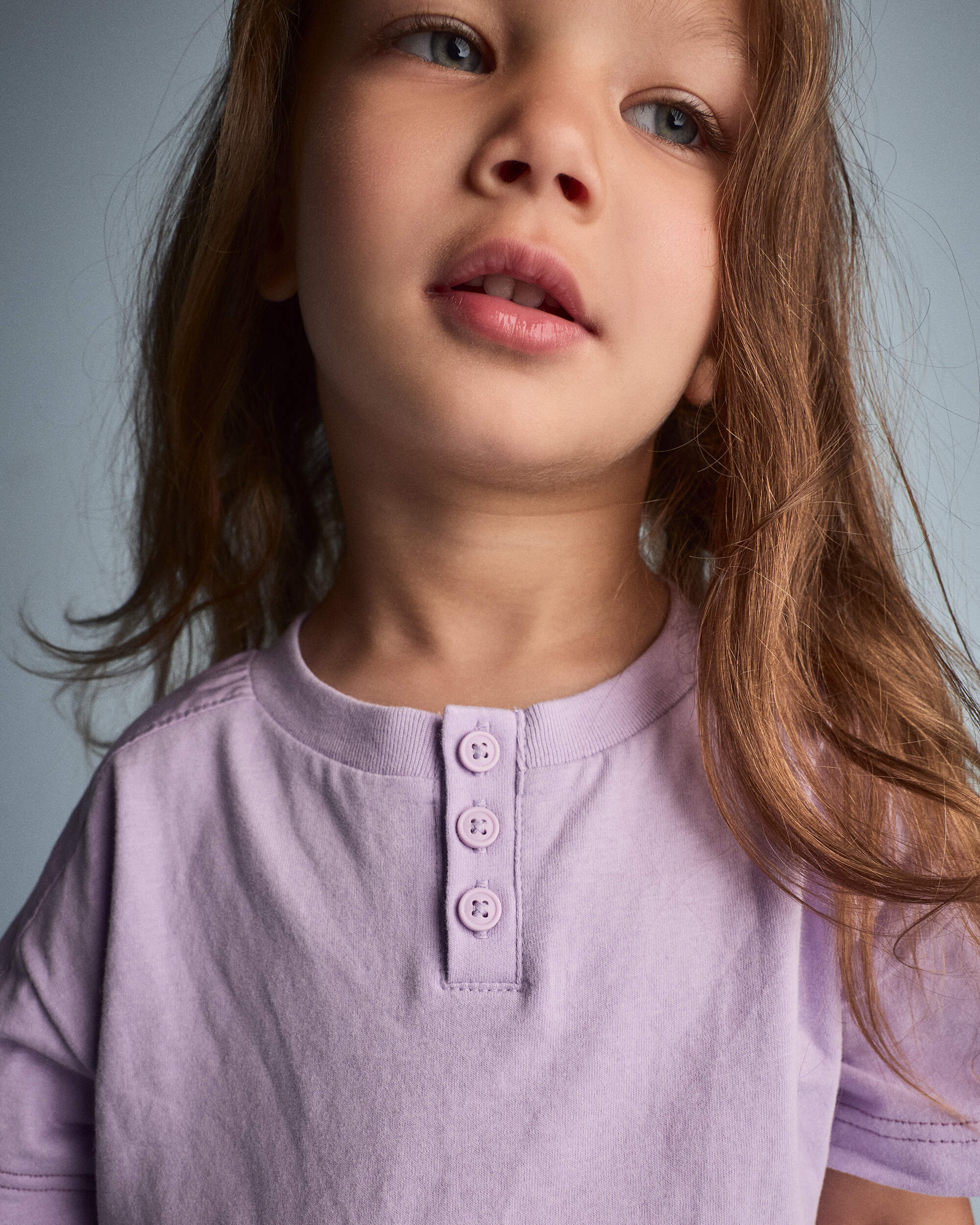 Toddler Henley Tee- Purple