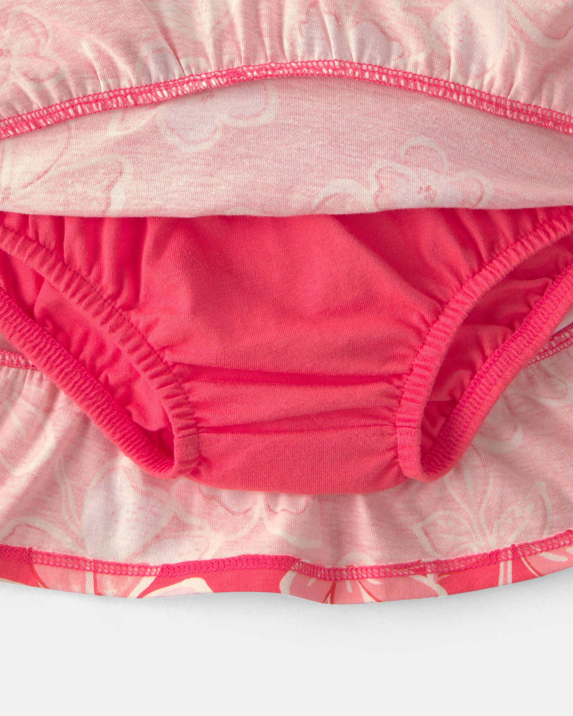 Baby Girl 2-Piece Floral Top & Skirt Set - Orange